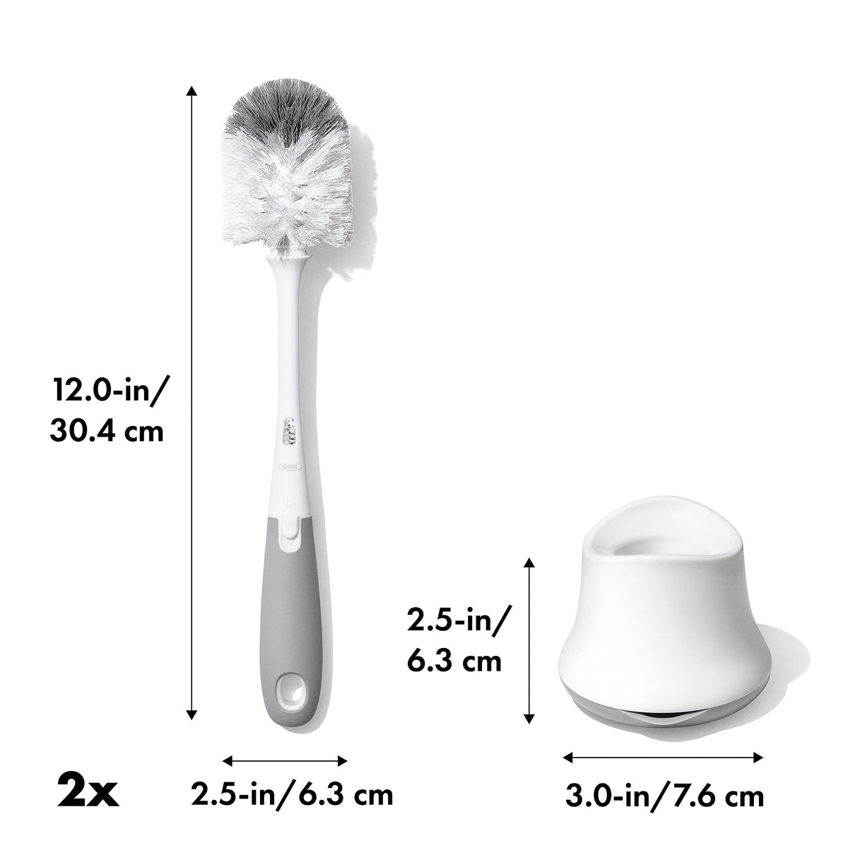OXO Tot Bottle Brush with Nipple Cleaner and Stand β Gray, 2-Pack π All In One Marketplace Canada