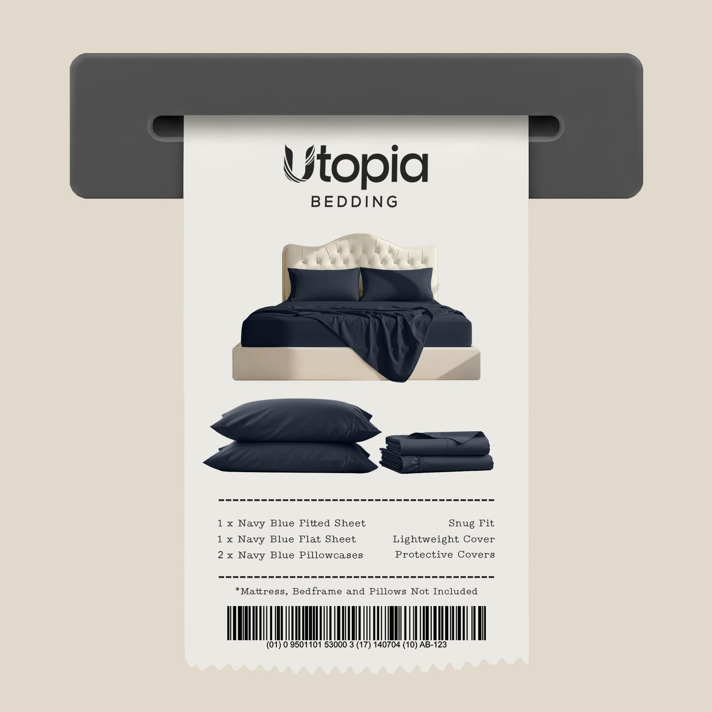 Utopia Bedding Queen Bed Sheet Set - 4 Piece Bedding - Soft Brushed Microfiber Fabric - Shrinkage & Fade Resistant - Easy Care (Navy) ๐ All In One Marketplace Canada
