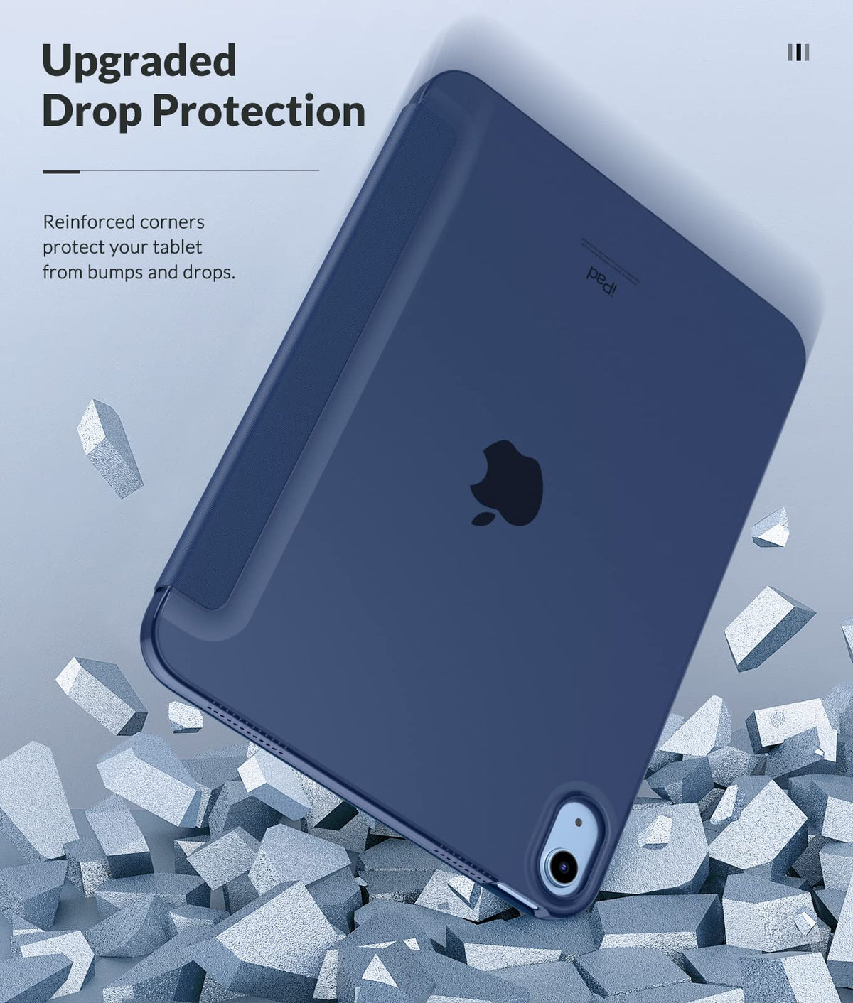 MoKo Case for New iPad (A16) 11th Generation 2025/ 10th Generation 2022, iPad 11 inch/ 10.9 inch Case with Soft TPU Translucent Frosted Back Cover, Auto Wake/Sleep, Support Touch ID,Navy Blue ๐ All In One Marketplace Canada
