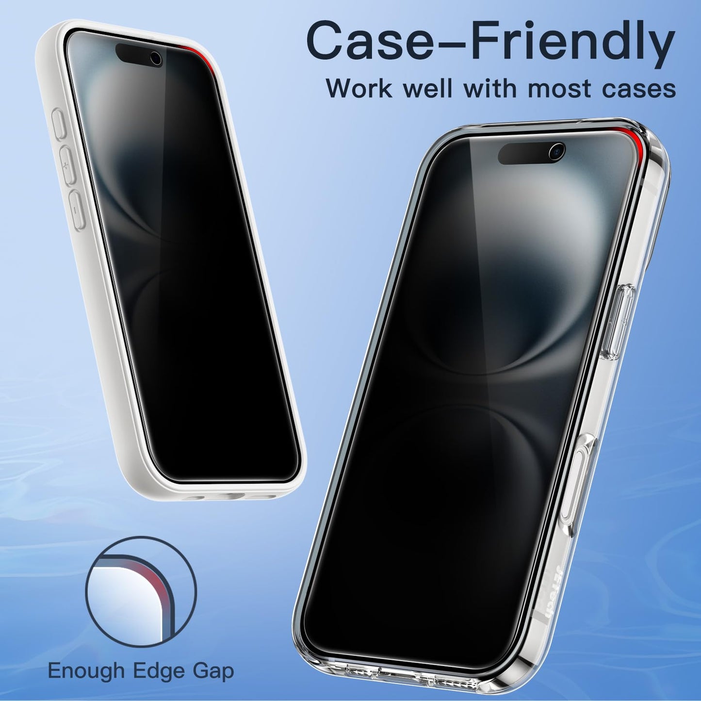 JETech Privacy Screen Protector for iPhone 16 6.1-Inch, Anti-Spy Tempered Glass Film with Easy Installation Tool, 2-Pack ๐ All In One Marketplace Canada