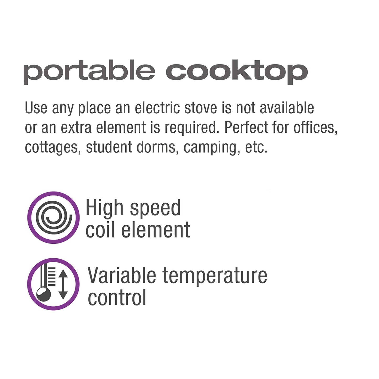 Salton Single Coil Portable Electric Cooktop | 1000 Watts | Lightweight & Compact | Variable Temperature Control | Perfect for Dorms, Offices, Camping | Black | 100% Canadian-owned & operated π All In One Marketplace Canada
