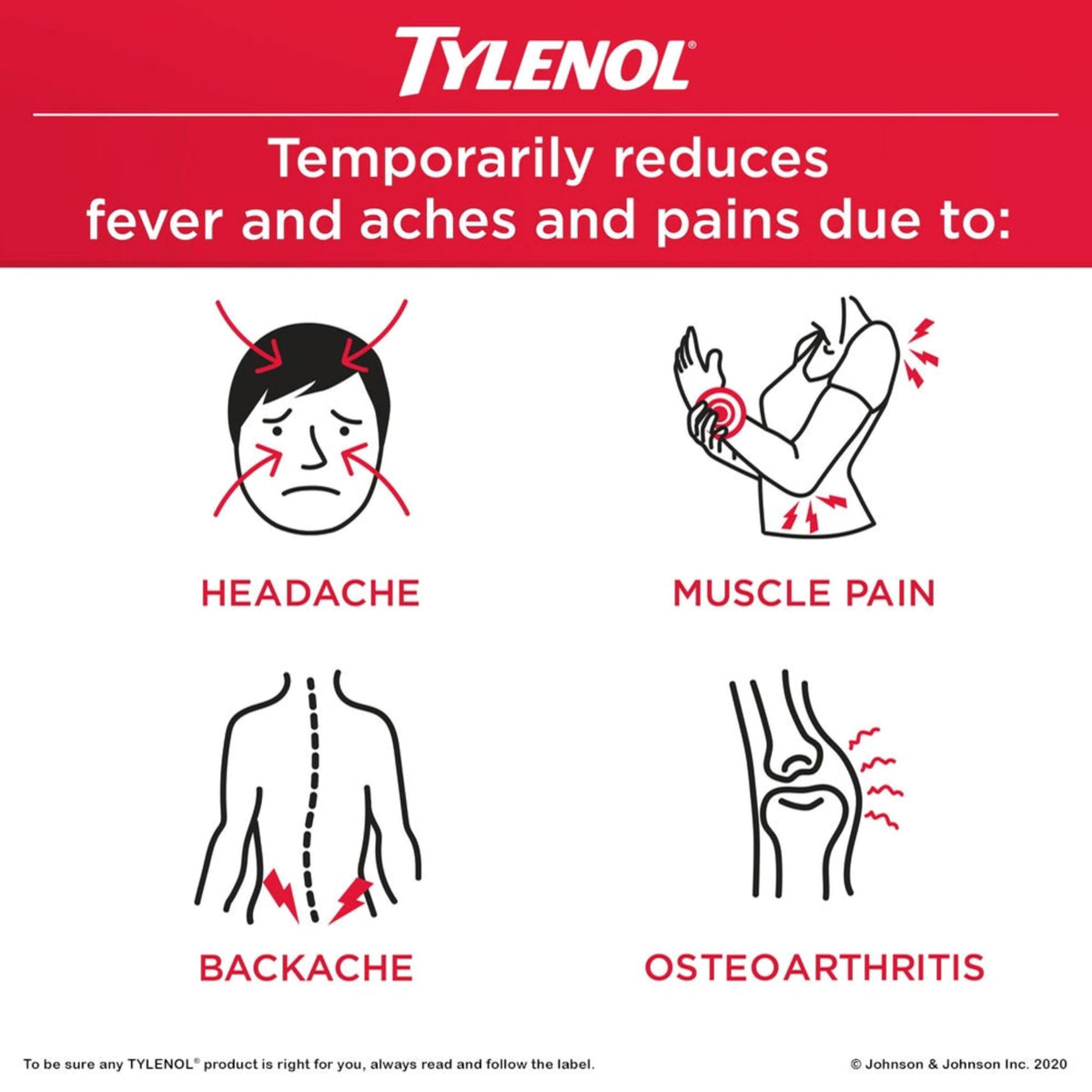 Tylenol Ultra Relief for Headache and Migraine Pain Relief, 500 mg Acetaminophen, 120 Tablets ๐ All In One Marketplace Canada