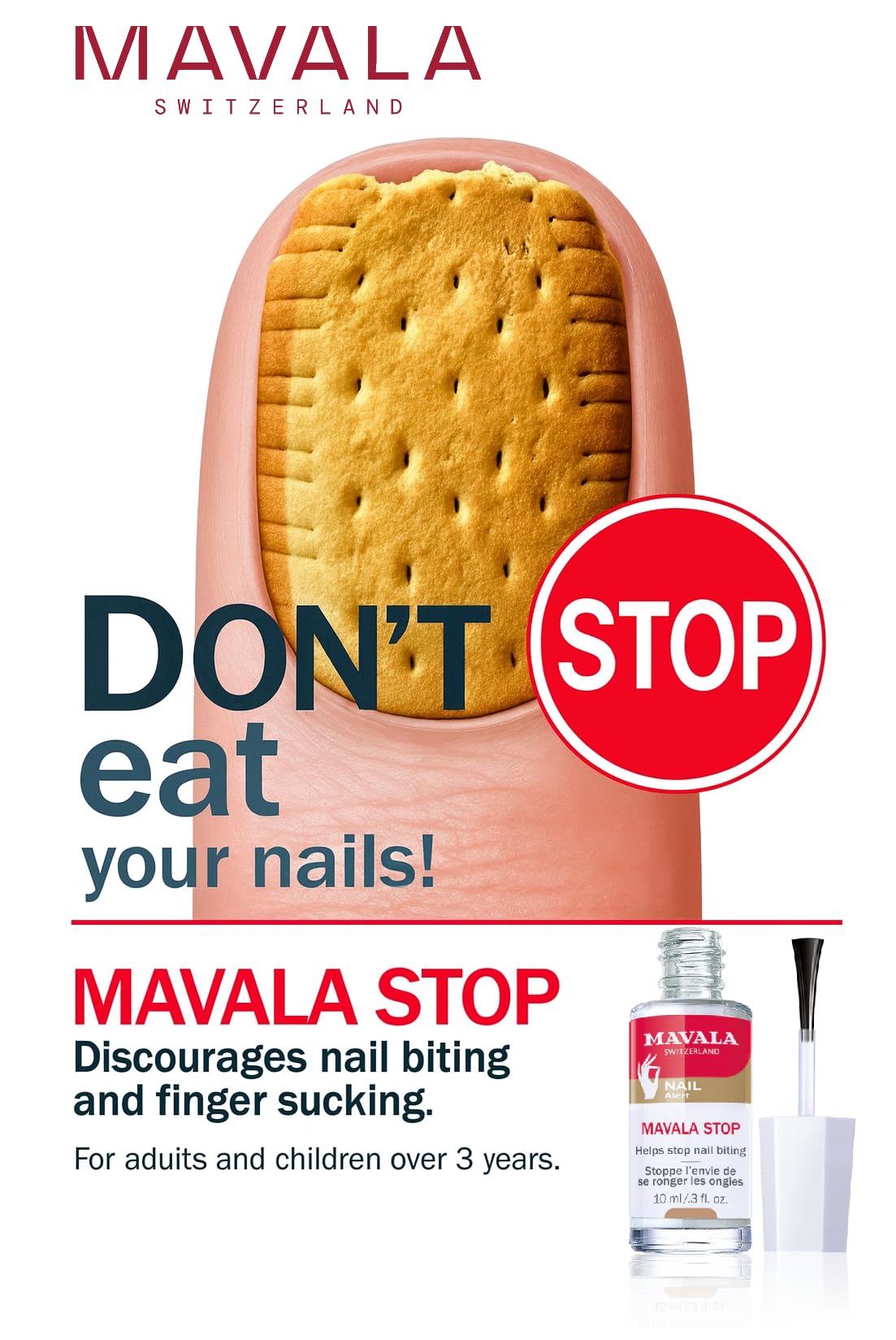 Mavala Stop Nail Biting Polish, No more putting Fingers in your Mouth, for Adults and Children, Invisible, Safe, and Bitter, 100% Made in Switzerland, Natural Ingredients, Cruetly Free, Vegan, 10 ml ๐ All In One Marketplace Canada