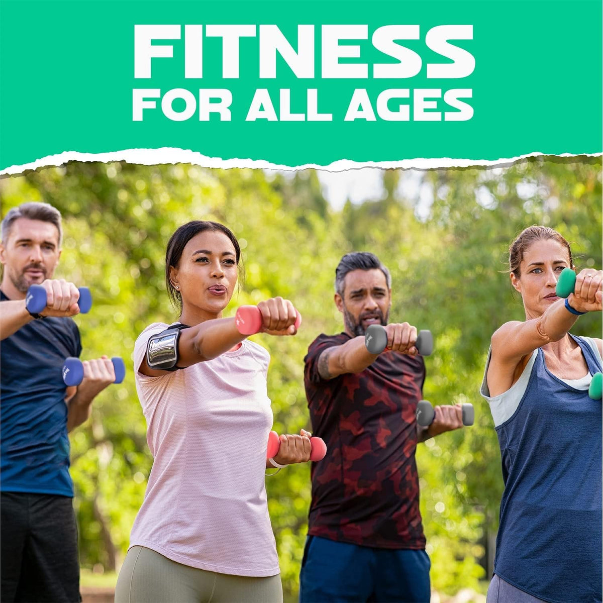 Yes4All Dumbbell Neoprene, poids et haltere, Weight set, hand weights for women, dumbbells pair, free weights (D. Green - 5lbs) ๐ All In One Marketplace Canada
