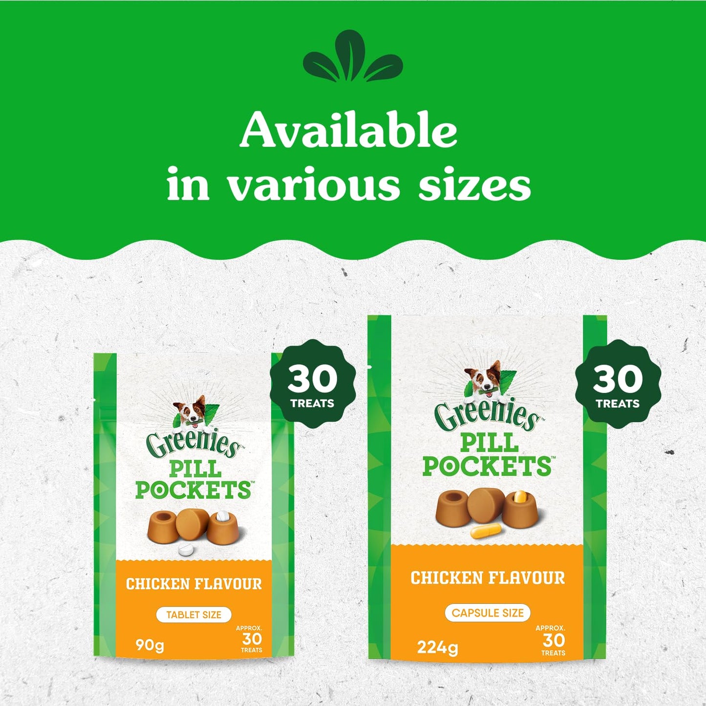 GREENIES Pill Pockets Capsule Size Natural Soft Dog Treats Chicken Flavor, (60 Treats) 15.8oz. Pack ๐ All In One Marketplace Canada