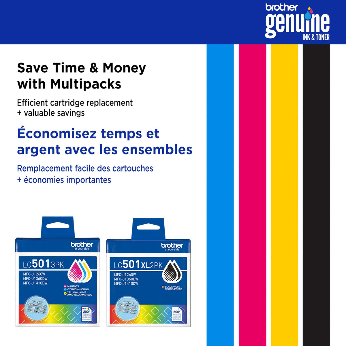 Brother Genuine LC501BKS Standard Yield Black Ink Cartridge for Brother Printer MFC-J1260DW, MFC-J1360DW, MFC-J1410DW ๐ All In One Marketplace Canada