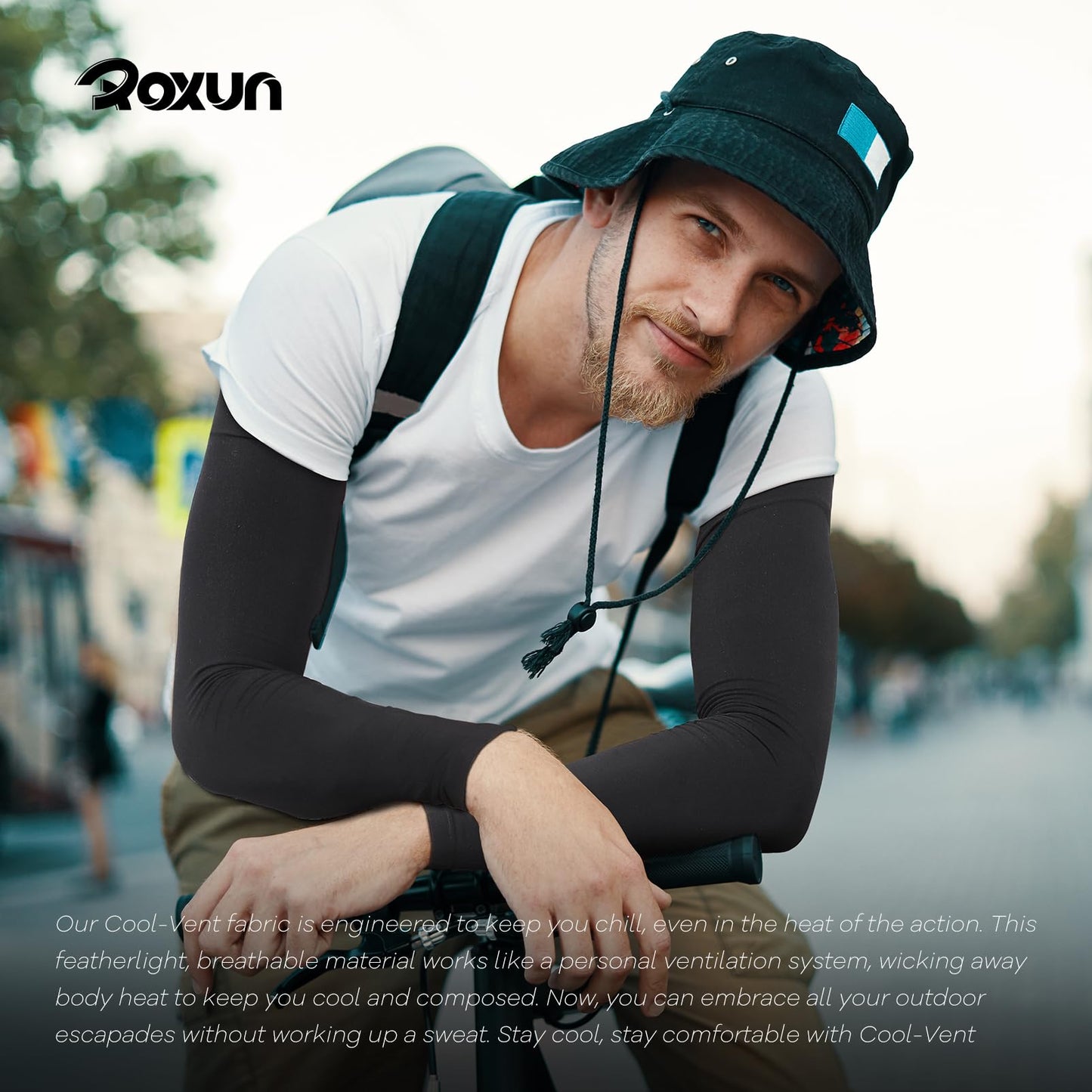 ROXUN 2 Pairs Arm Sleeves, Cooling UV Sun Protection Sports Compression for Men/Women 2 White ๐ All In One Marketplace Canada
