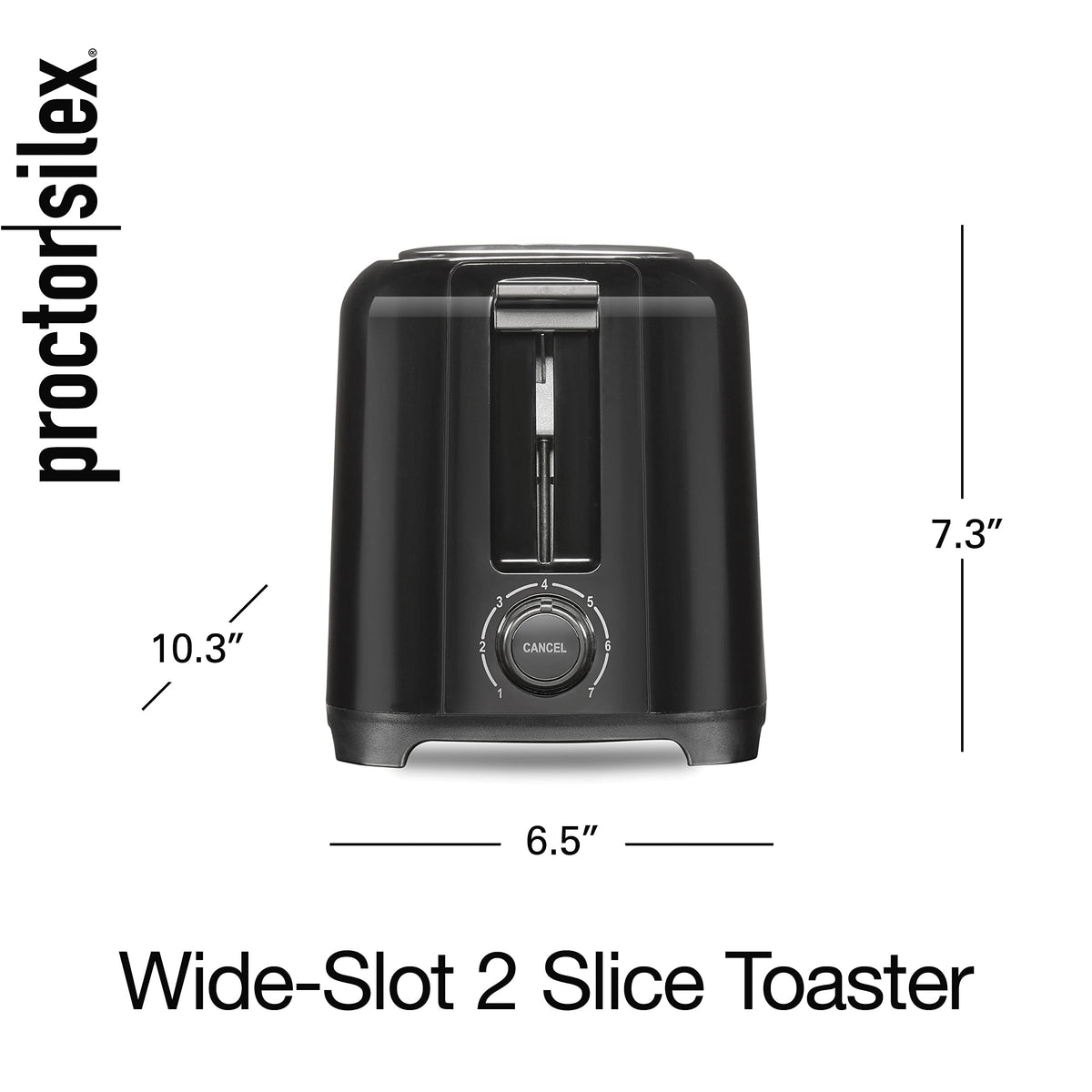 Proctor Silex 2-Slice Extra-Wide Slot Toaster with Cool Wall, Shade Selector, Toast Boost, Auto Shut-Off and Cancel Button, Black, 22215G ๐ All In One Marketplace Canada
