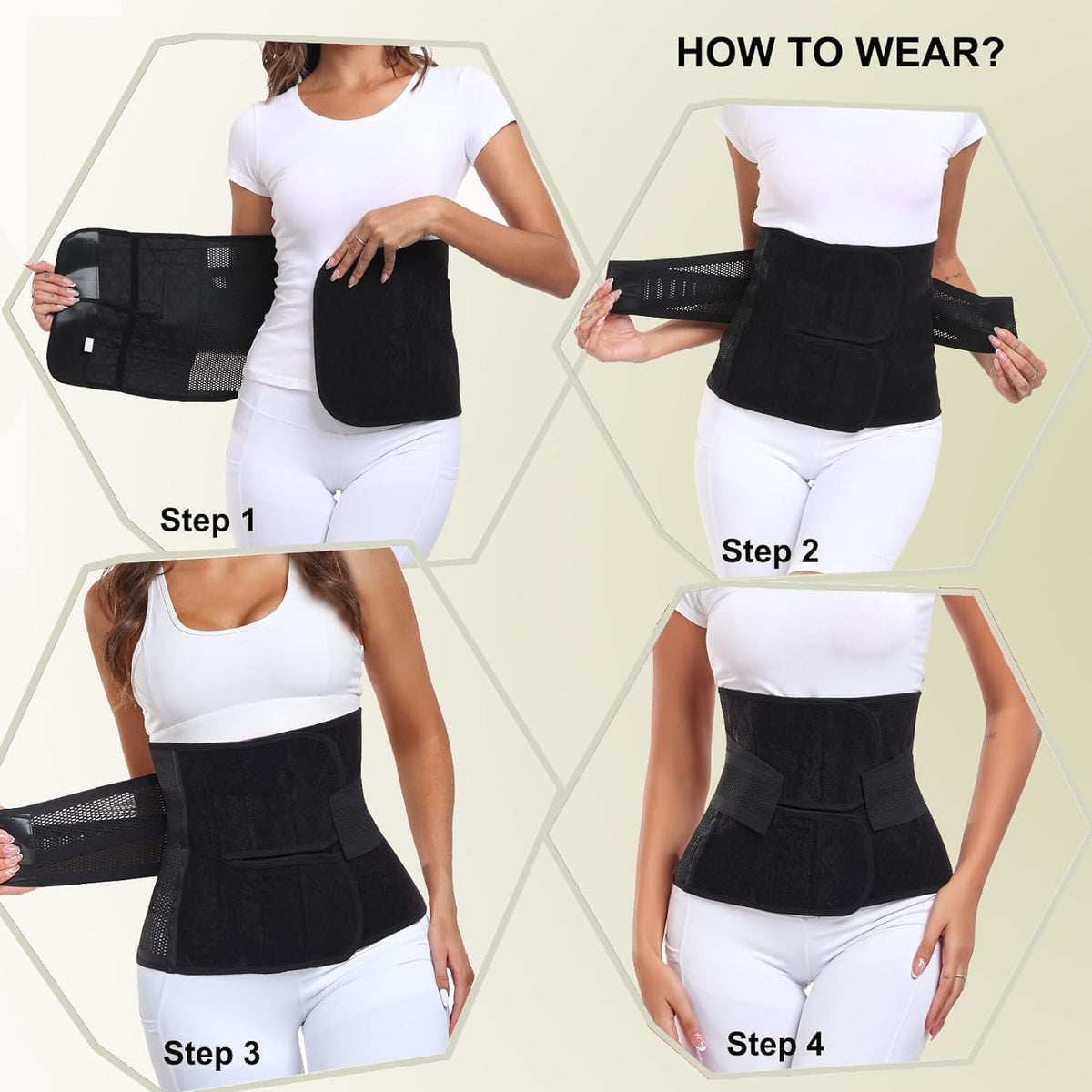 Postpartum Belly Wrap Waist Cincher โ C Section Recovery Belt, Post Partum Women Belly Belt, Abdominal Binder After Pregnancy Postpartum Belly Band After Birth Brace (Black, S/M) ๐ All In One Marketplace Canada
