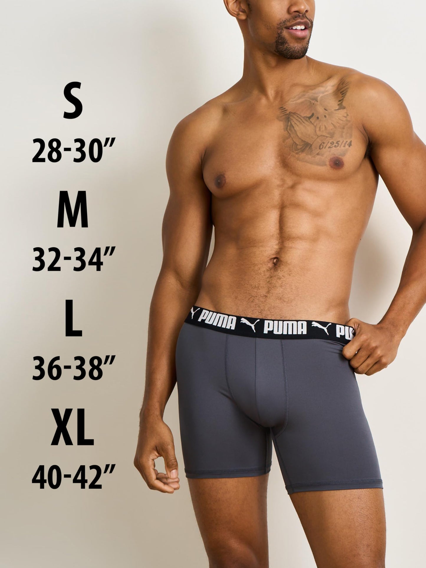 Puma Men's 4 Pack Active Stretch Boxer Briefs, Blue/Black/Gray, X-Large š All In One Marketplace Canada