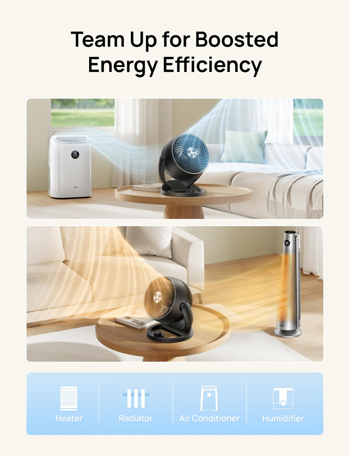 DREO Fan for Bedroom, 12 Inches, 70ft Powerful Airflow, 25db Quiet Table Air Circulator Fans for Whole Room, 120ยฐ Adjustable Tilt Desk Fan, 3 Speeds, Desktop Fan for Home, Office, Kitchen, RV ๐ All In One Marketplace Canada