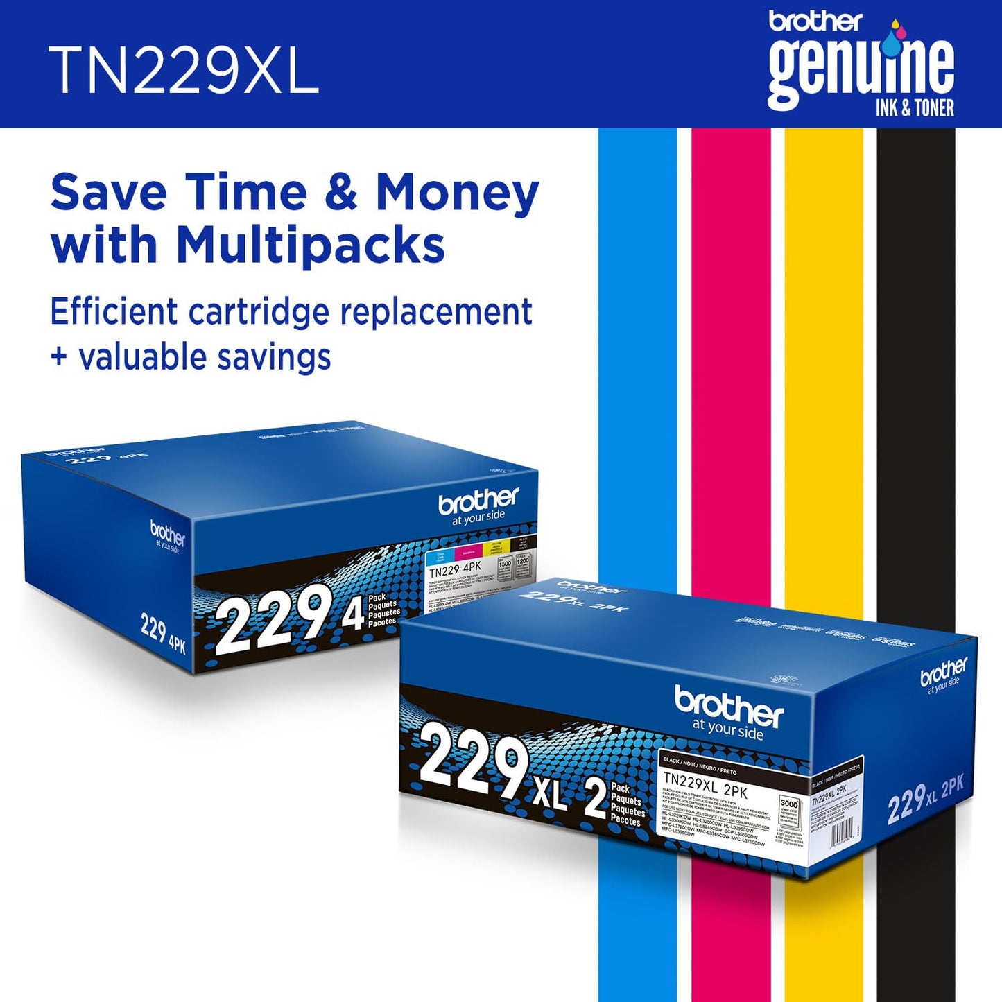 Brother Original TN229XLBK High-Yield Black Toner Cartridge, Higher Yield for Value, Toner Replacement cartridges, Toner for Brother Laser Printers HL-L3220CDW, HL-L3280CDW, MFC-L3720CDW, and More π All In One Marketplace Canada