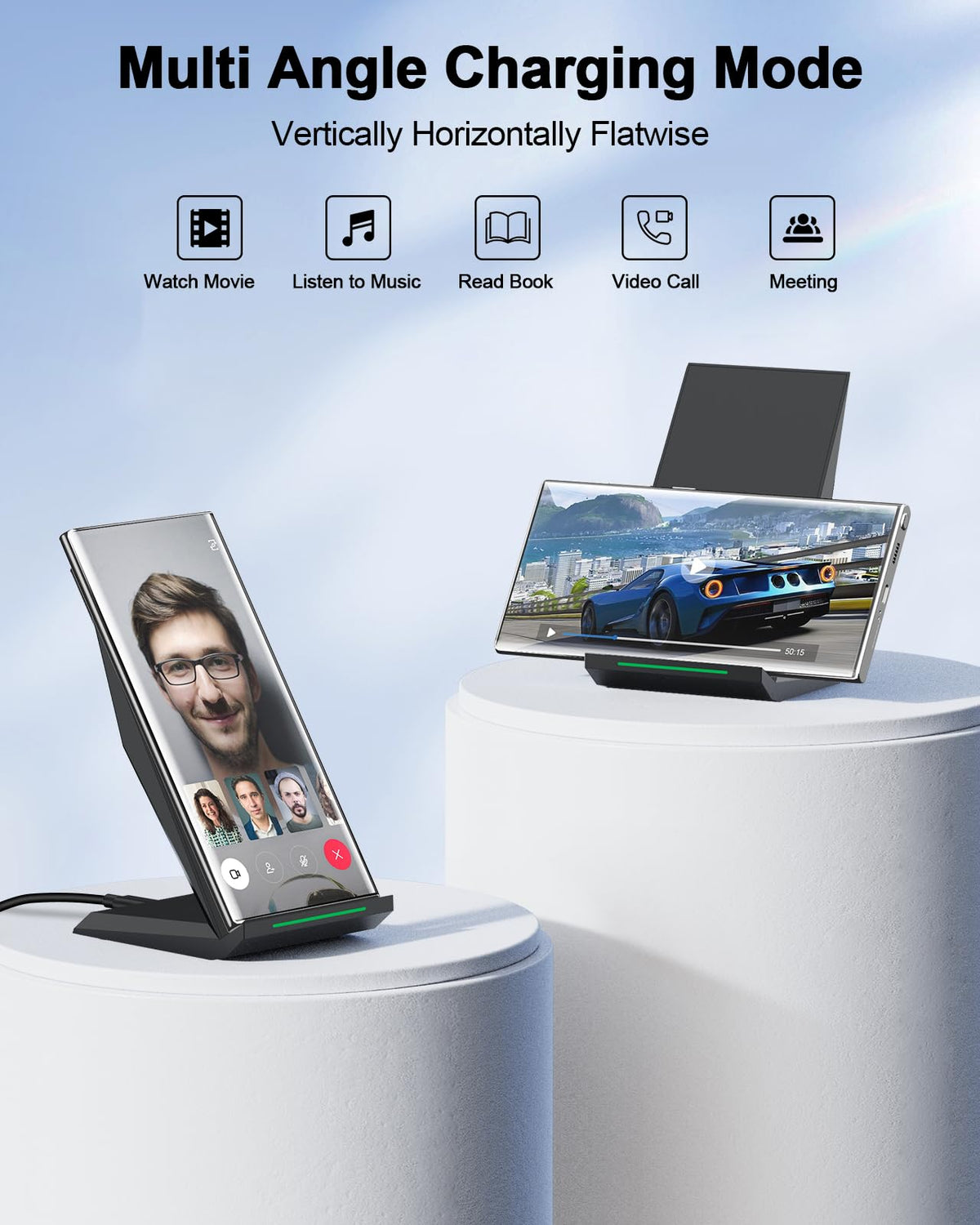 NANAMI Wireless Charger,15W Max Fast Wireless Charging Stand for iPhone 17 16 15 14 13 12 11 Pro Max XS 8,Phone Charger Station for Samsung Galaxy S26 S25 S24 S23 S22 Ultra S21 S20 S10,Pixel 9 8 7 6 5 🍁 All In One Marketplace Canada