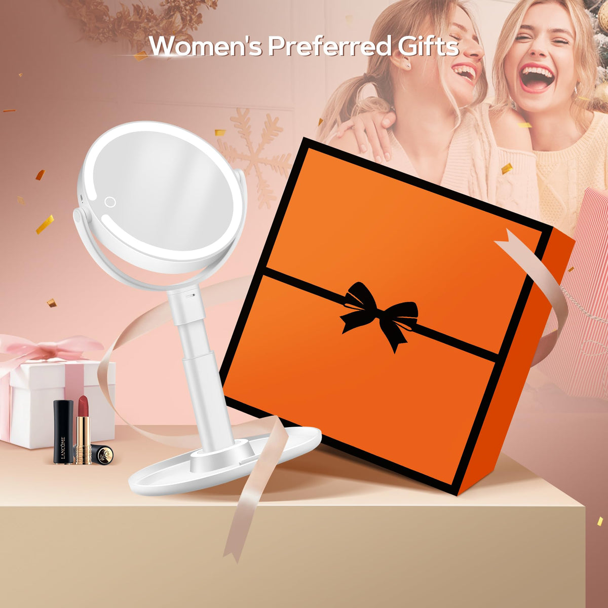 B Beauty Planet Makeup Mirror with Lights, Lighted Magnifying Mirror 30X with 3 Lighting and Adjustable Brightness, 2-Sided Height Adjustable Vanity Mirror for Bathroom, Women Gifts for Mom đ All In One Marketplace Canada