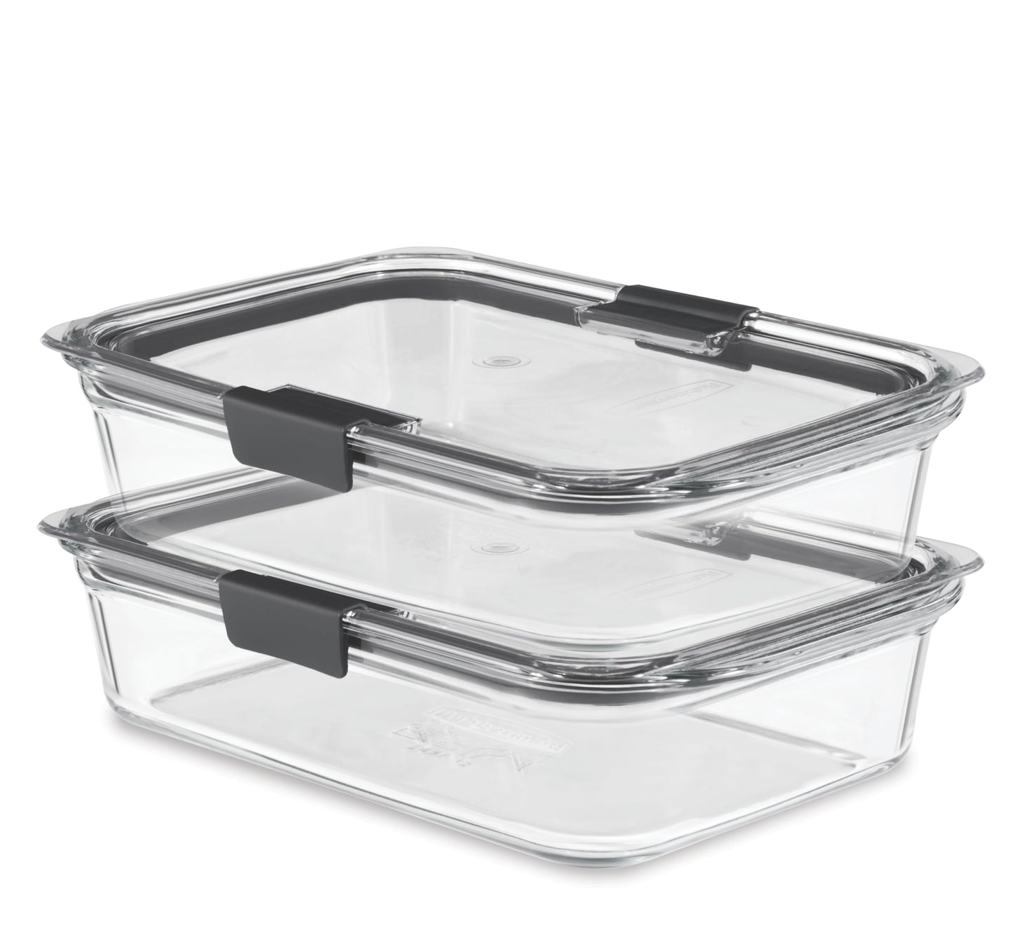 Rubbermaid 2118315 Brilliance Glass Storage 8-Cup Food Containers with Lids, 2-Pack (4 Pieces Total), BPA Free and Leak Proof, Large, Clear ๐ All In One Marketplace Canada