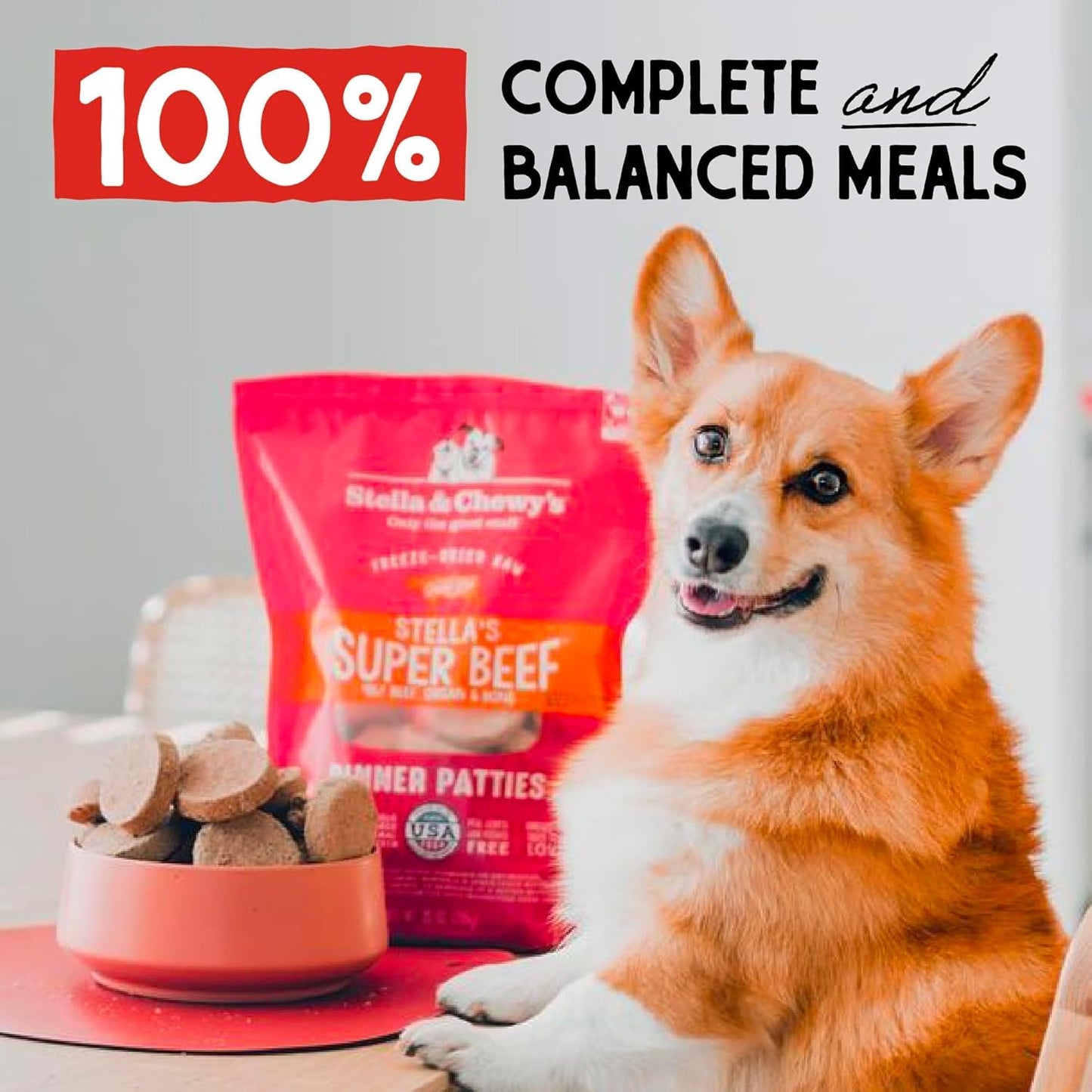 Stella & Chewy’s Freeze Dried Raw Dinner Patties – Grain Free Dog Food, Protein Rich Stella’s Super Beef Recipe – 396g Bag 🍁 All In One Marketplace Canada
