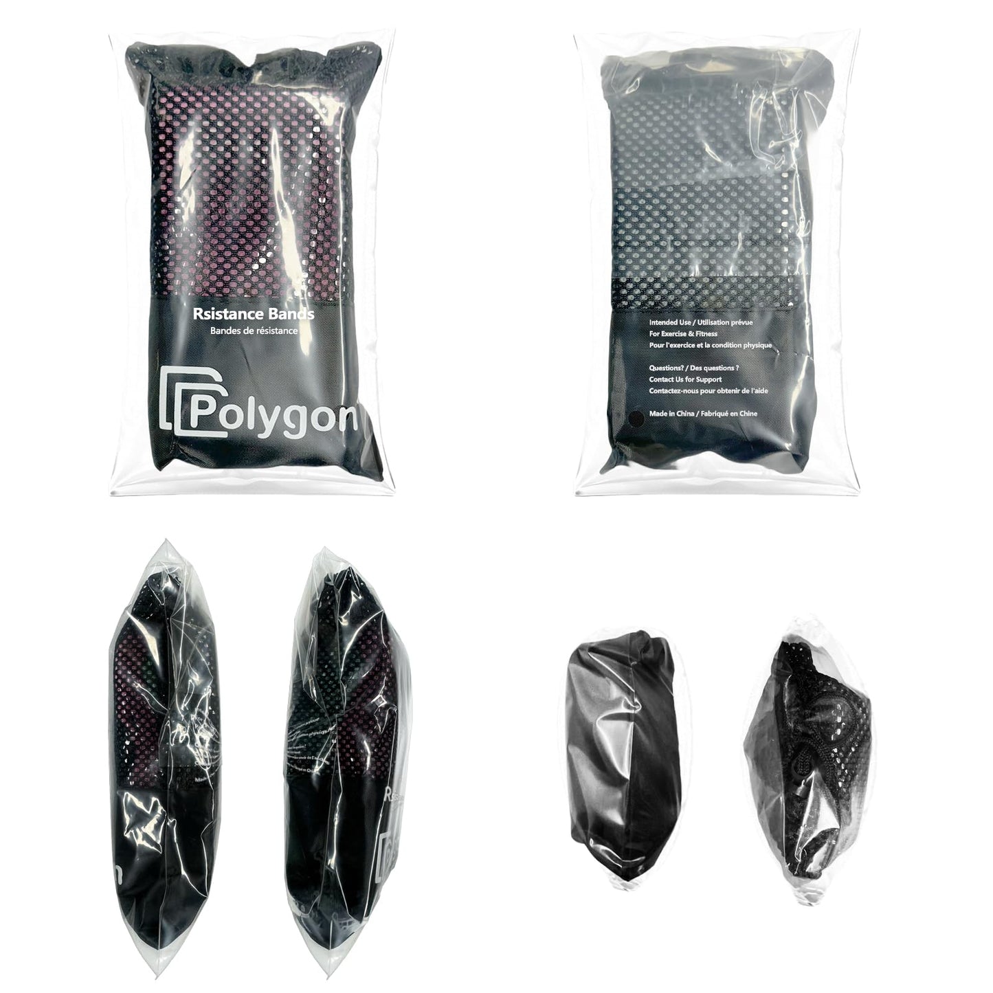 Polygon Resistance Exercise Bands, Polygon Fabric Non Slip Hip Bands for Squats, Legs, Butt, Thigh and Hip Workout, Thick Wide Fitness Loop for Men & Women. Workout Guide Included (Set of 3) ๐ All In One Marketplace Canada