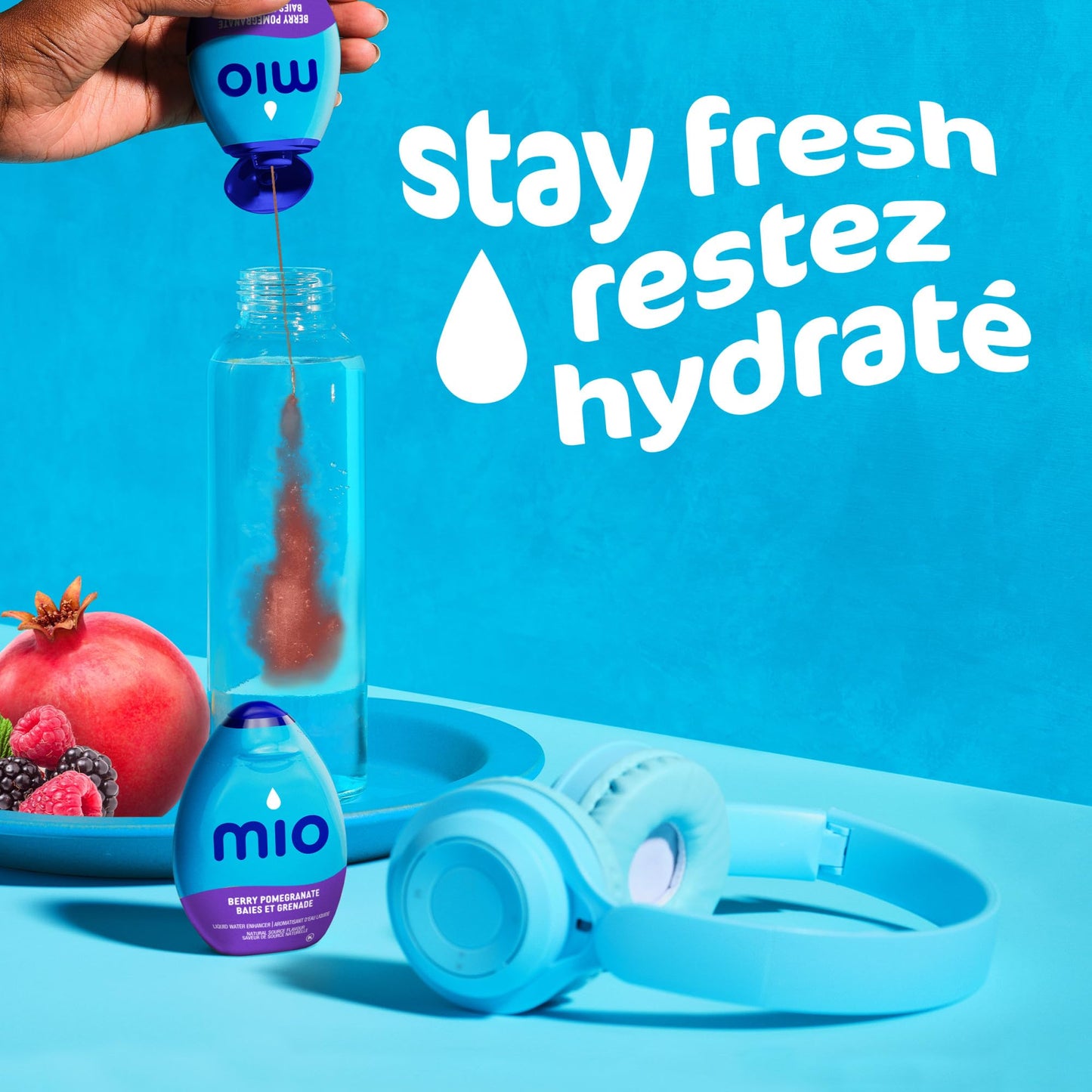 mio Berry Pomegranate Liquid Water Enhancer, 48 mL Bottle (Pack of 12) ๐ All In One Marketplace Canada