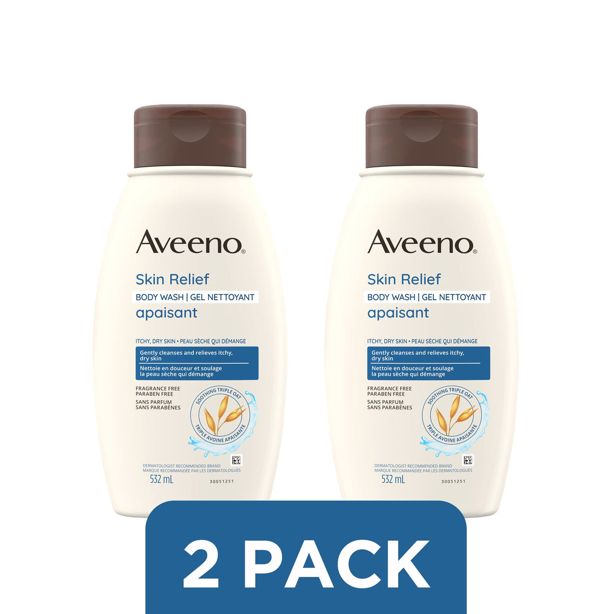 Aveeno Skin Relief Body Wash with Colloidal Oatmeal, pack of 2 π All In One Marketplace Canada