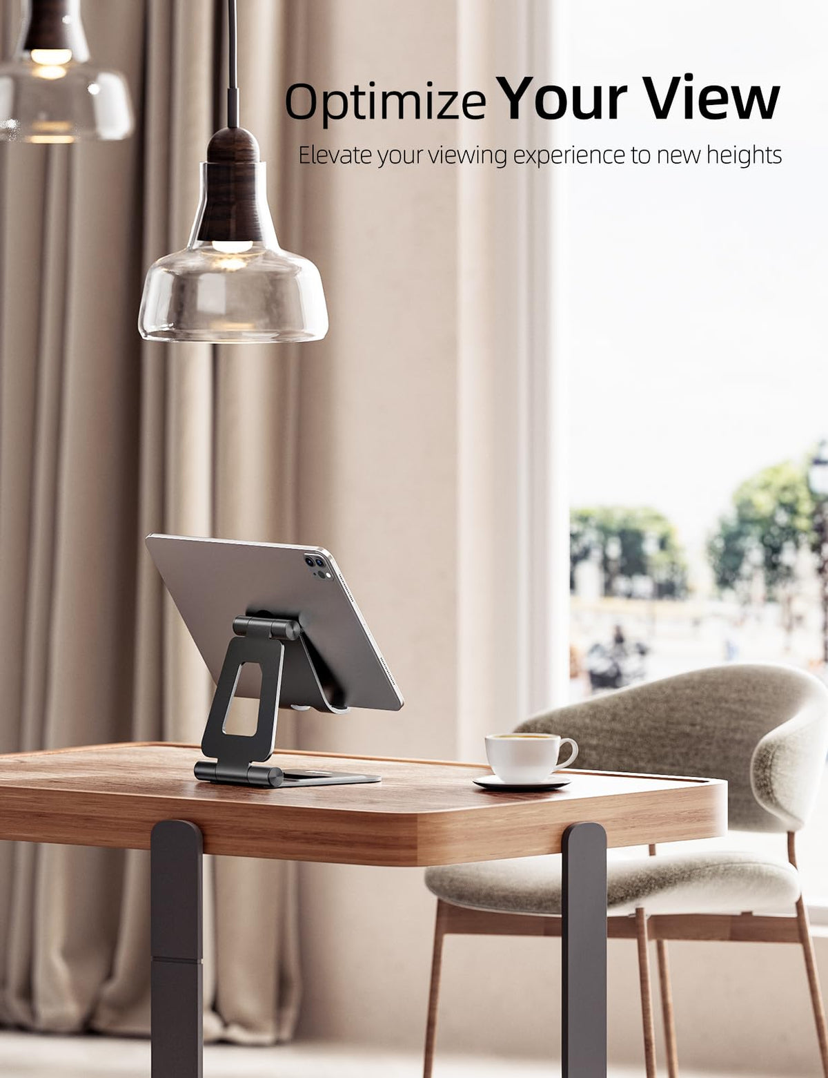 Nulaxy Aluminum Dual Foldable iPad Stand, Fully Adjustable Desktop Tablet Holder, iPad Accessories Office Compatible with 4-11" Mobile Devices Kindle, iPad Pro/Air/Mini, iPhone Pro/Max/Plus, Black ๐ All In One Marketplace Canada