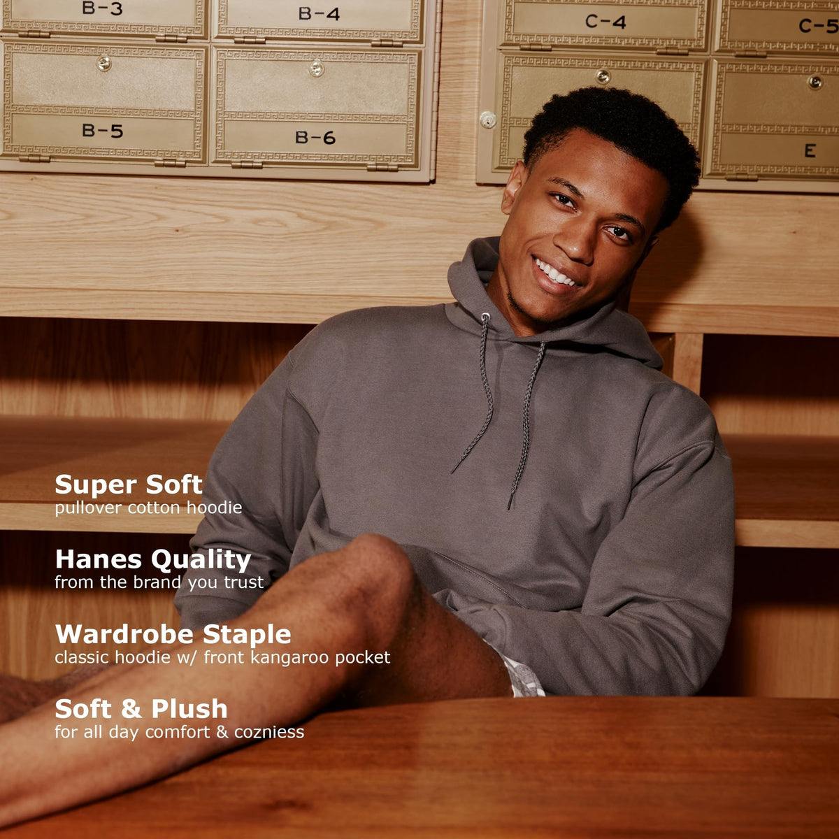 Hanes Men's Pullover EcoSmart Hooded Sweatshirt, Black, XX-Large 🍁 All In One Marketplace Canada