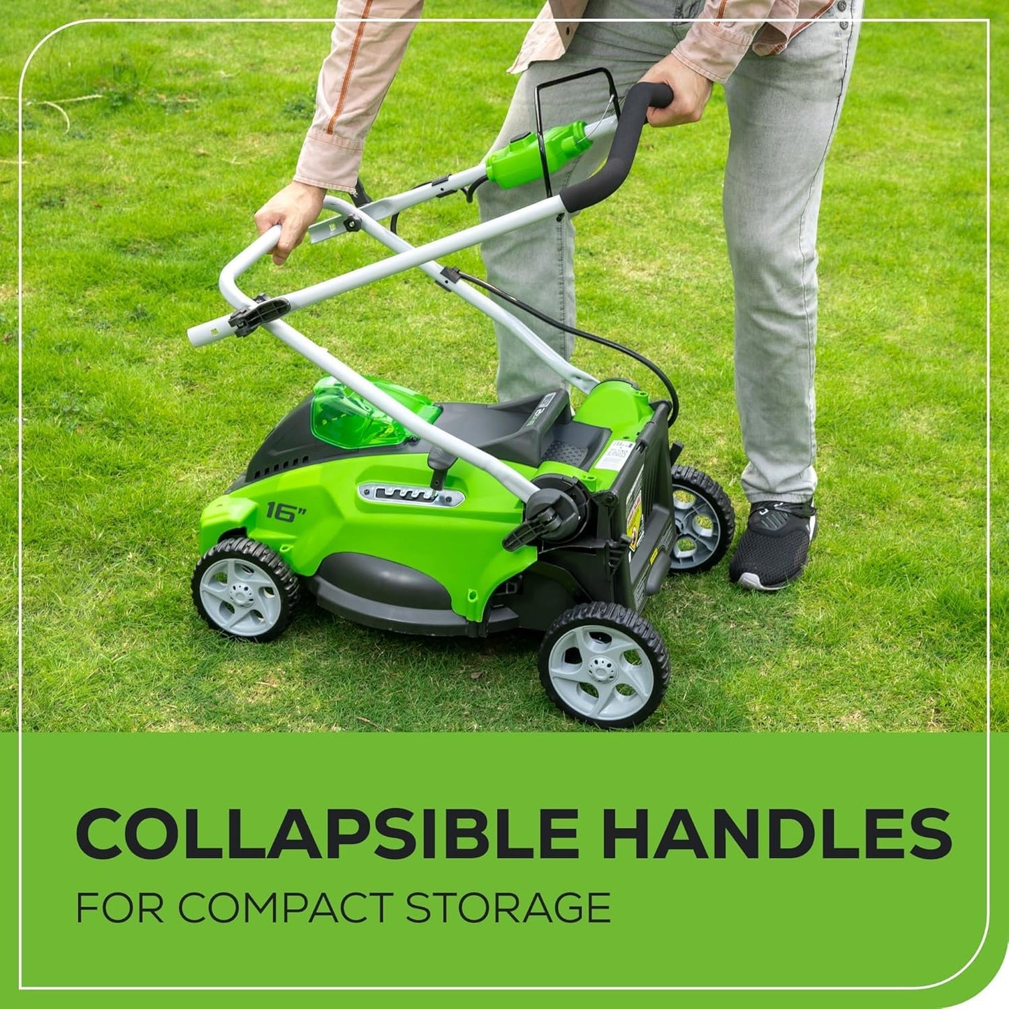 Greenworks 40V 16-inch Cordless Lawn Mower, 4.0 Ah Battery and Charger Included 25242 ๐ All In One Marketplace Canada