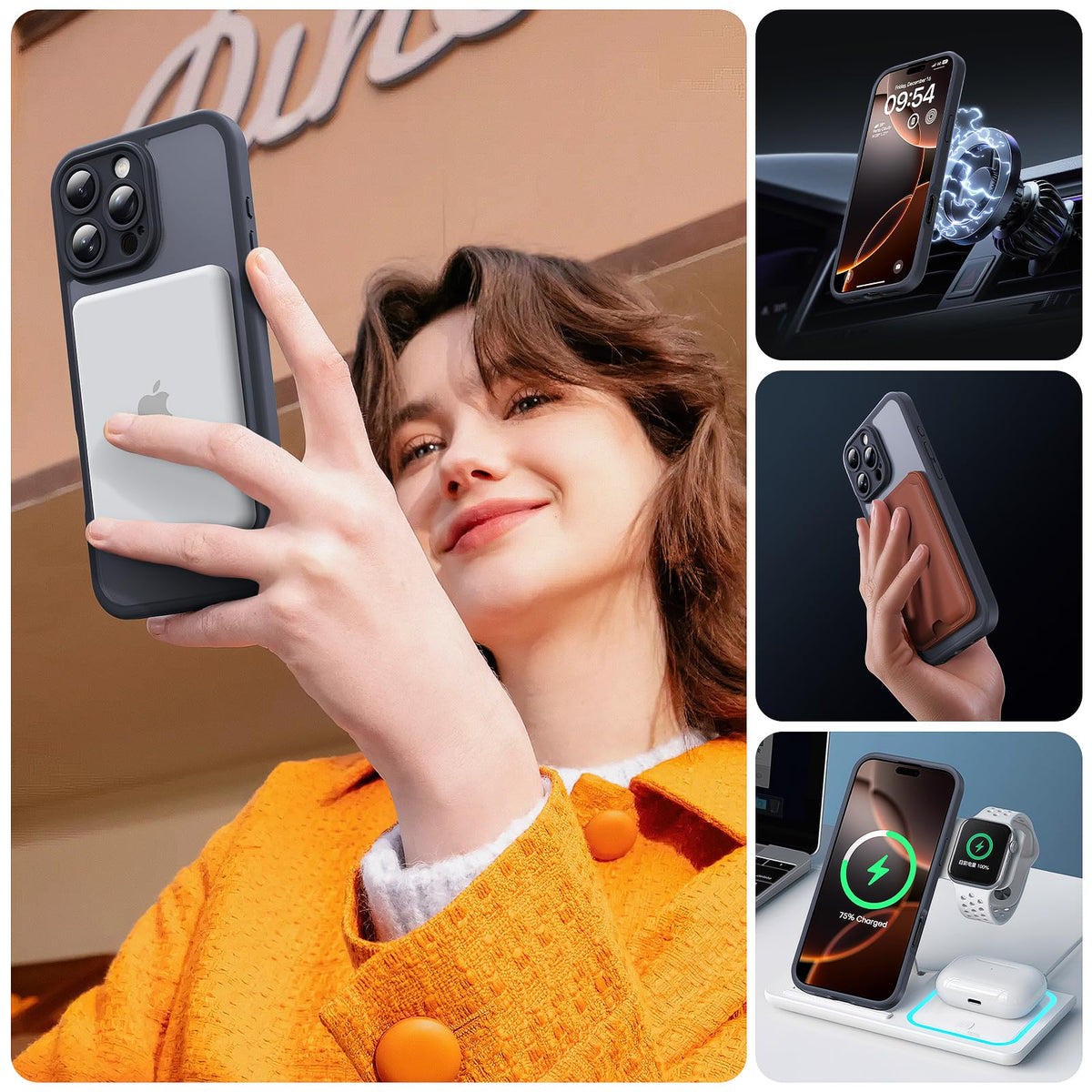 TOCOL Magnetic for iPhone 16 Pro Max Case, Upgraded Full Camera Protection, Fit for MagSafe, Rugged Phone Case for iPhone 16 Pro Max 6.9 Inch, Drop Protection, Anti-Scratch, Black ๐ All In One Marketplace Canada