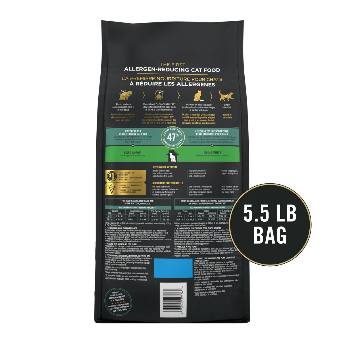 Purina Pro Plan Dry Cat Food, Specialized LiveClear Indoor Turkey & Rice - 2.49 kg Bag (1 Pack) ๐ All In One Marketplace Canada