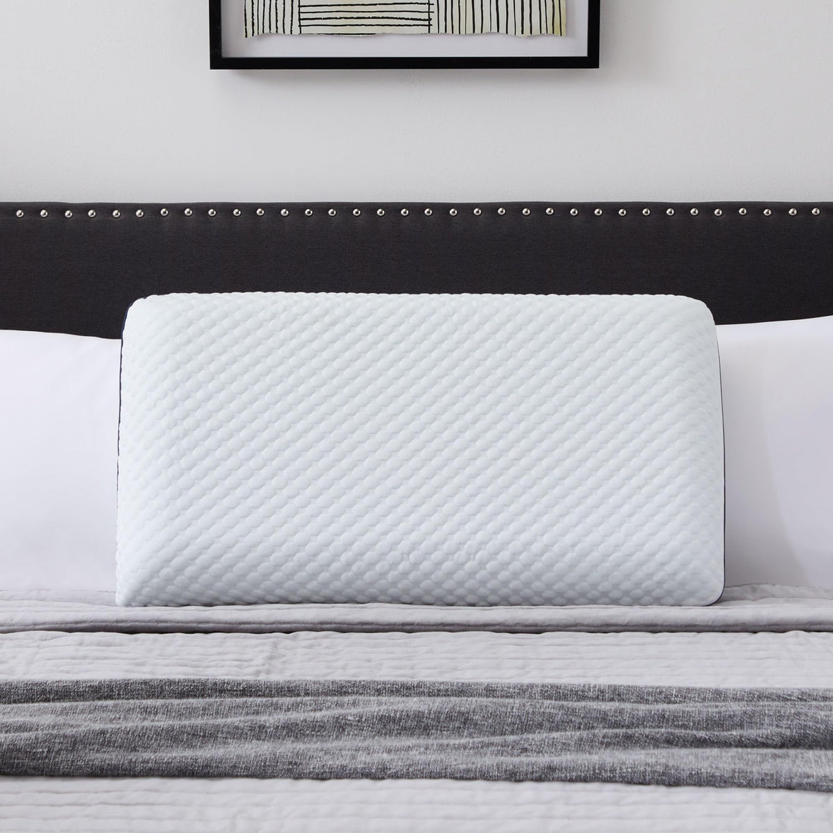 WEEKENDER Ventilated Gel Memory Foam Pillow - Washable Cover - King Size-White ๐ All In One Marketplace Canada