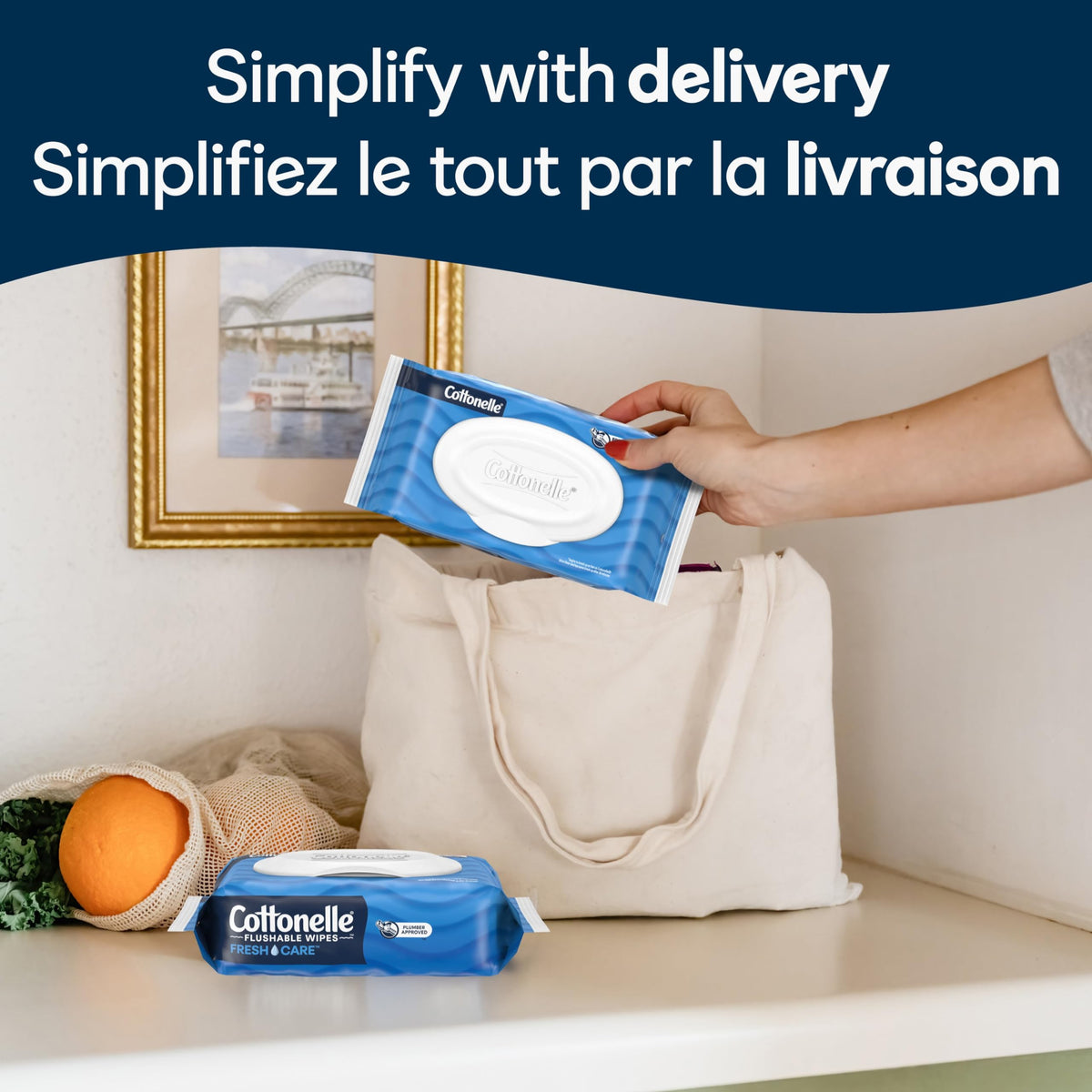 Flushable Wet Wipes; Cottonelle FreshCare; Biodegradable & Septic Safe; 8 Flip-Top Packs of 42 (336 Wipes) ๐ All In One Marketplace Canada