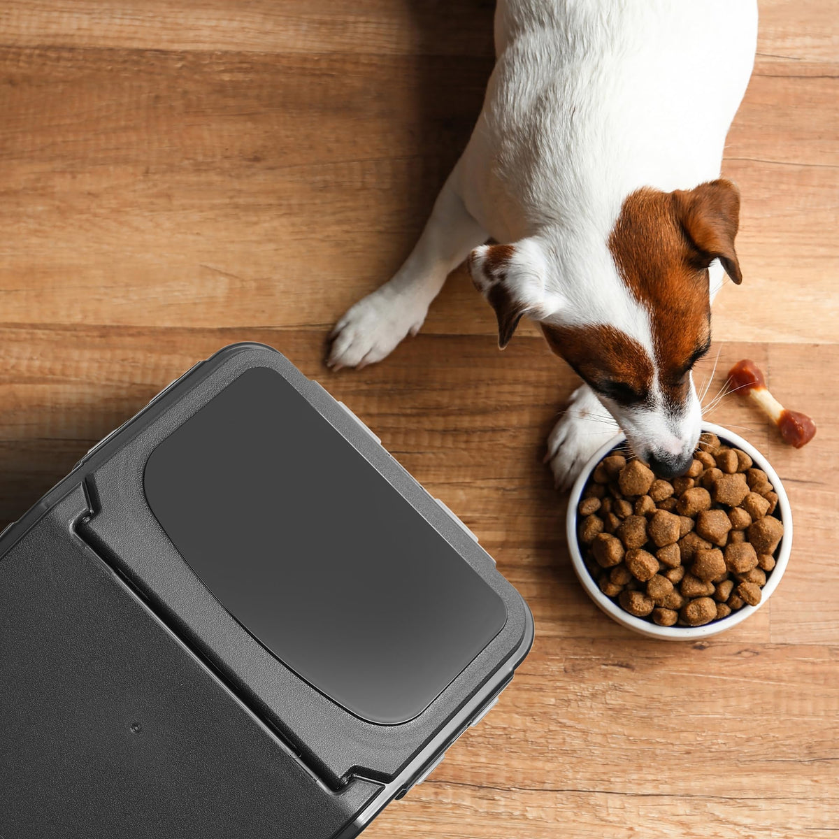 Starfrit LocknLock Pet Food Container with Wheels - 406oz/12L - Airtight - 4-Sided Locking Flip Top Lid ๐ All In One Marketplace Canada