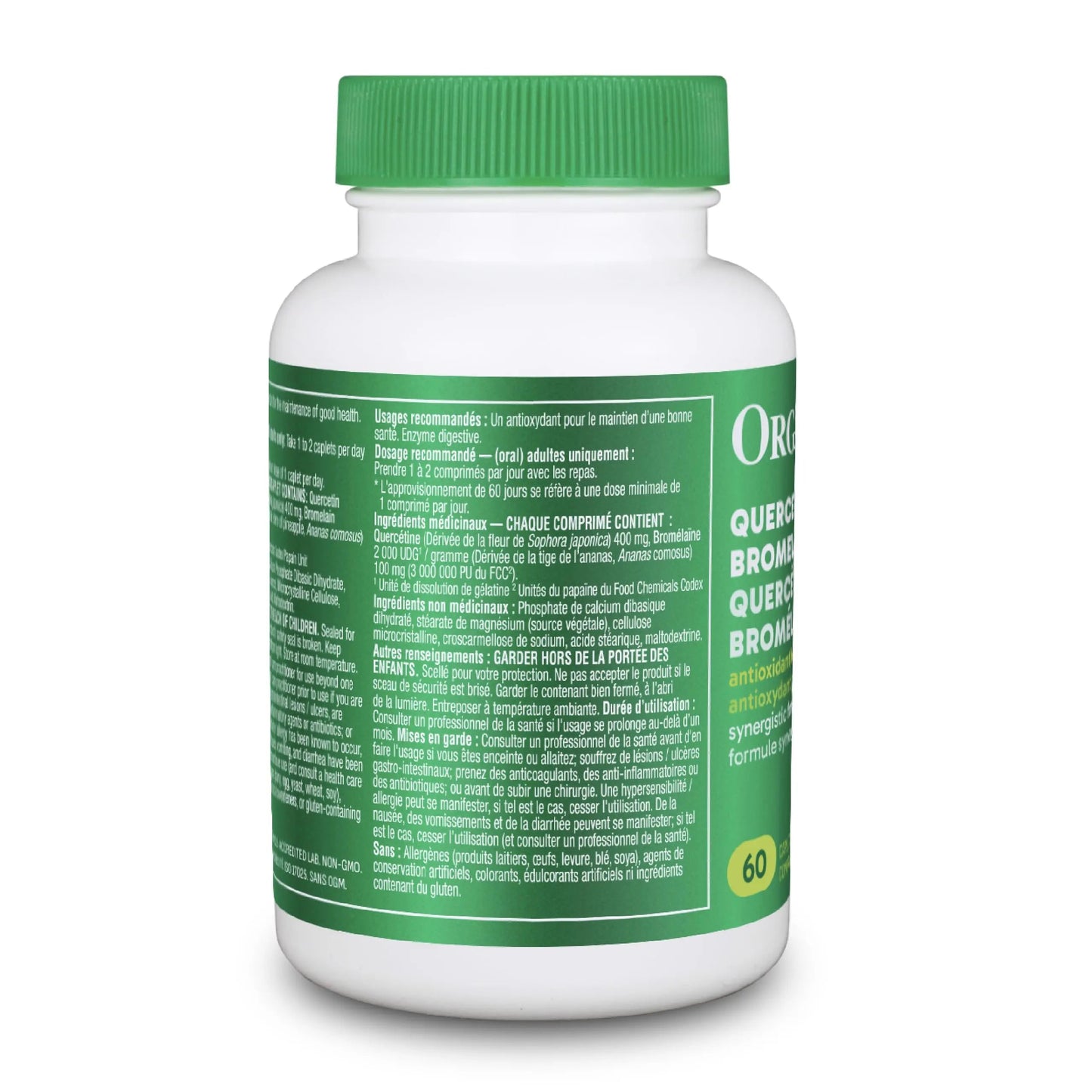 Organika Canadian-Made Quercetin with Bromelain- High Availability, Immune System Support, Allergy and Inflammation Support- 60tabs ๐ All In One Marketplace Canada