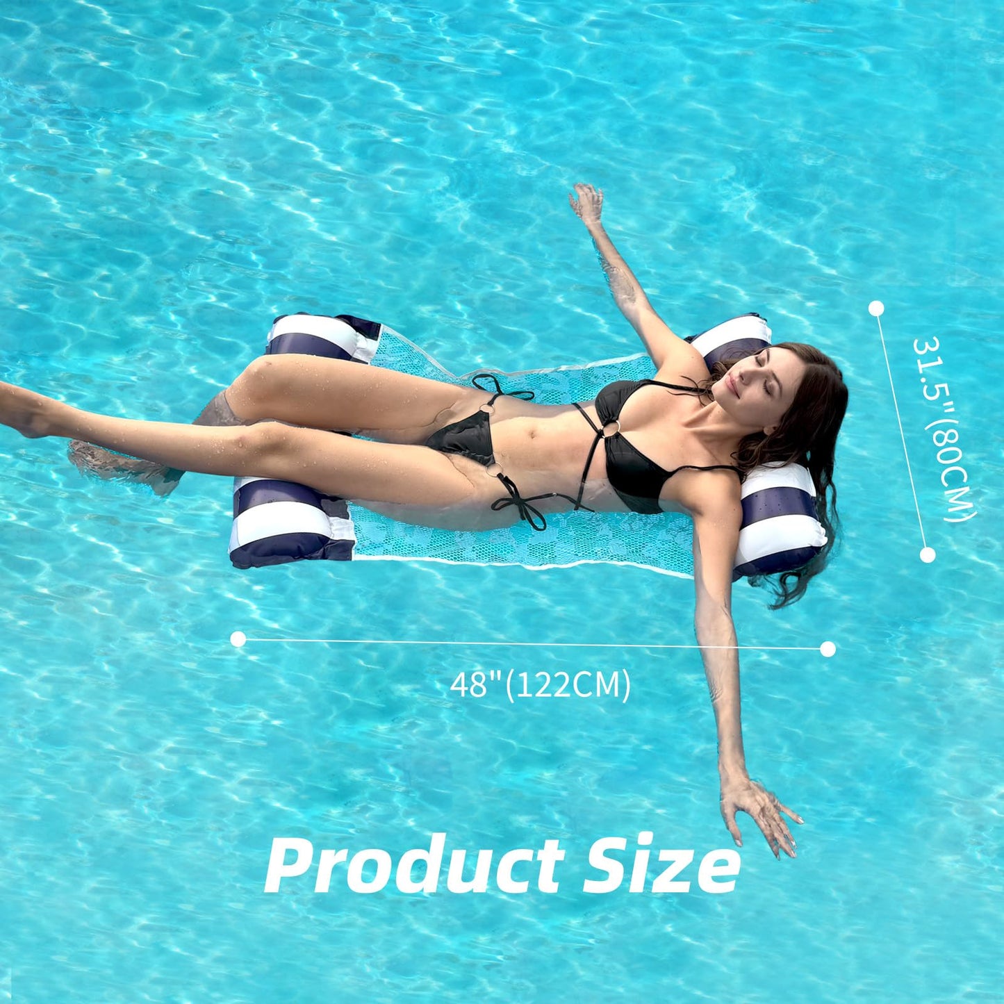 4 Pack 4-in-1 Pool Floaties for Adults (Hammock, Saddle, Chair, Drifter) โ Non-Stick Mesh Inflatable Water Lounger, Portable Pool Hammock for Water Party, Pool, Lake, Beach, Outdoor, XL ๐ All In One Marketplace Canada