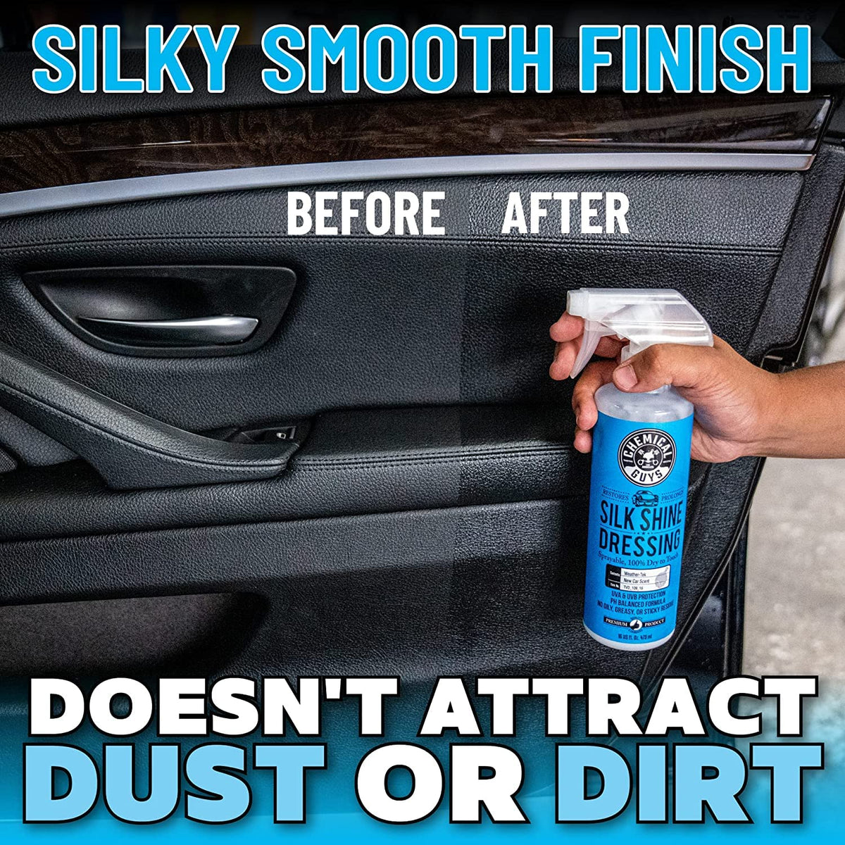 Chemical Guys Silk Shine Spray-able Dry-to-The-Touch Dressing and Protectant for Tires, Trim, Vinyl, Plastic and More, Safe for Cars, Trucks, Motorcycles, RVs & More, 473 ml (2 Pack) ๐ All In One Marketplace Canada