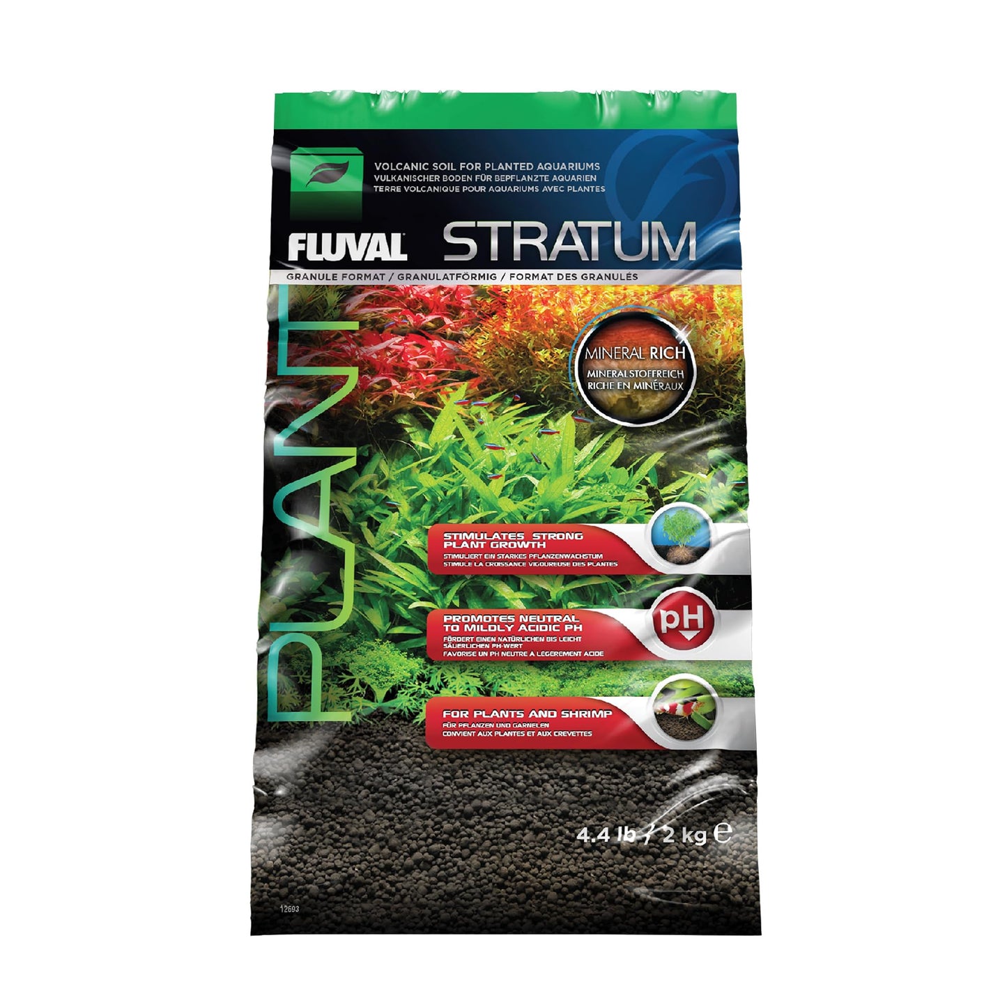 Fluval 12693 Plant and Shrimp Stratum, 4.4-Pound, Black, 2 kg (Pack of 1) ๐ All In One Marketplace Canada