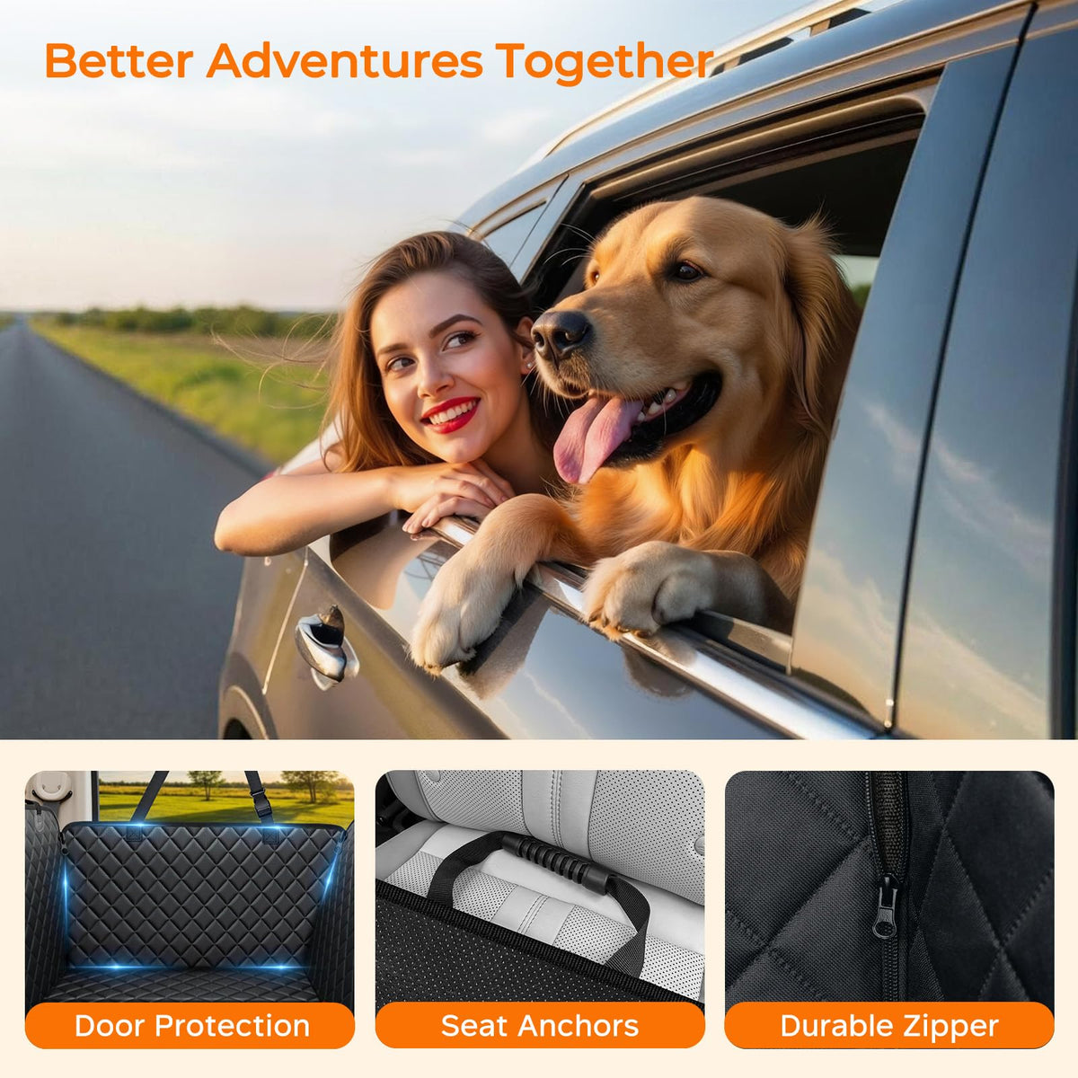 URPOWER Dog Car Seat Cover for Pets 100% Waterproof Seat Cover Hammock 600D Heavy Duty Scratch Proof Nonslip Durable Soft Back Seat Covers for Cars Trucks and SUVs ๐ All In One Marketplace Canada