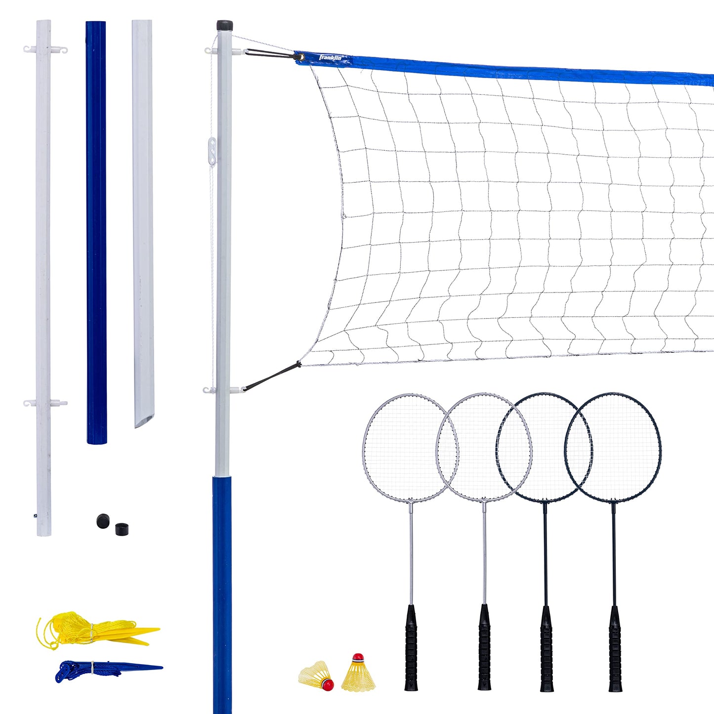 Franklin Sports Badminton Set - Portable Badminton Set - Adult and Kids Badminton Net - Perfect Backyard/Lawn Game - Includes 4 Badminton Racquets - Recreational ๐ All In One Marketplace Canada