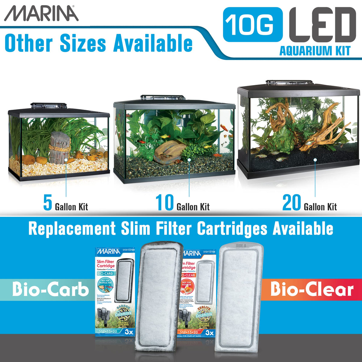Marina LED Aquarium Kit, 10 Gallon, (15256A1) ๐ All In One Marketplace Canada