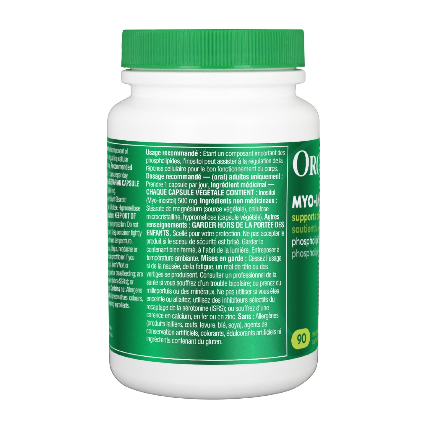 Organika Canadian-Made Inositol (Myo-Inositol)- Cellular Response, Mood Balance, Insulin Support- 90vcaps ๐ All In One Marketplace Canada
