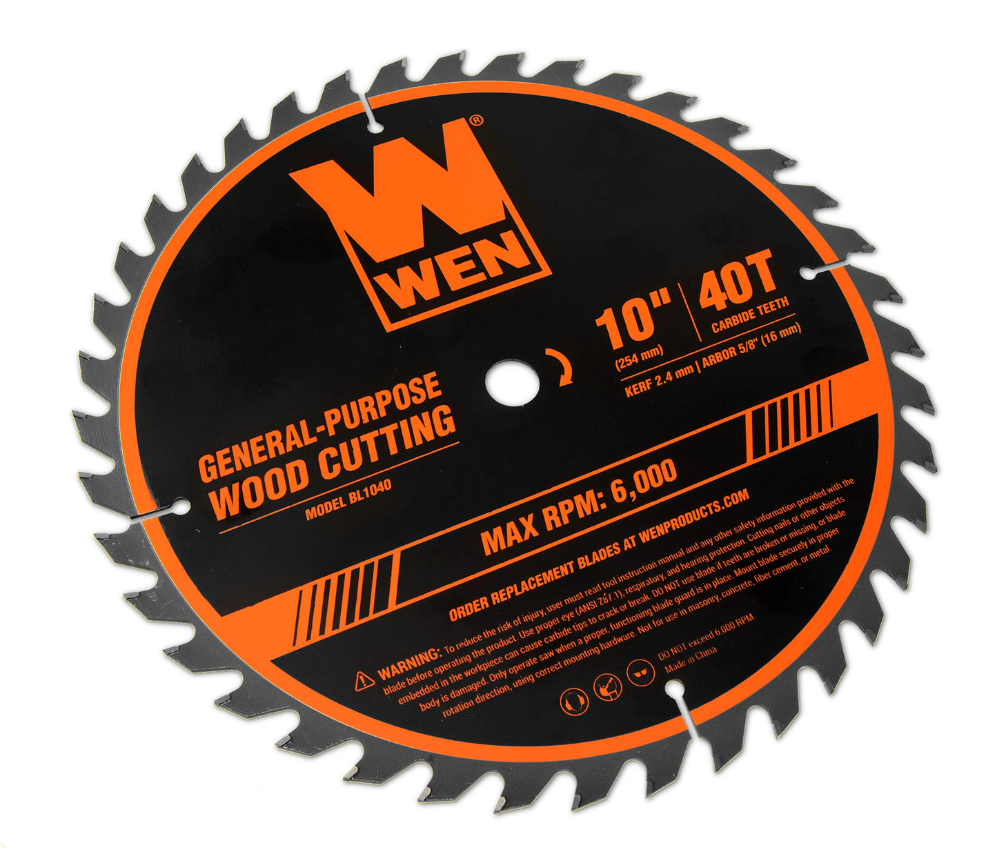Wen BL1040 10-Inch 40-Tooth Carbide-Tipped Professional Woodworking Saw Blade for Miter Saws and Table Saws ๐ All In One Marketplace Canada
