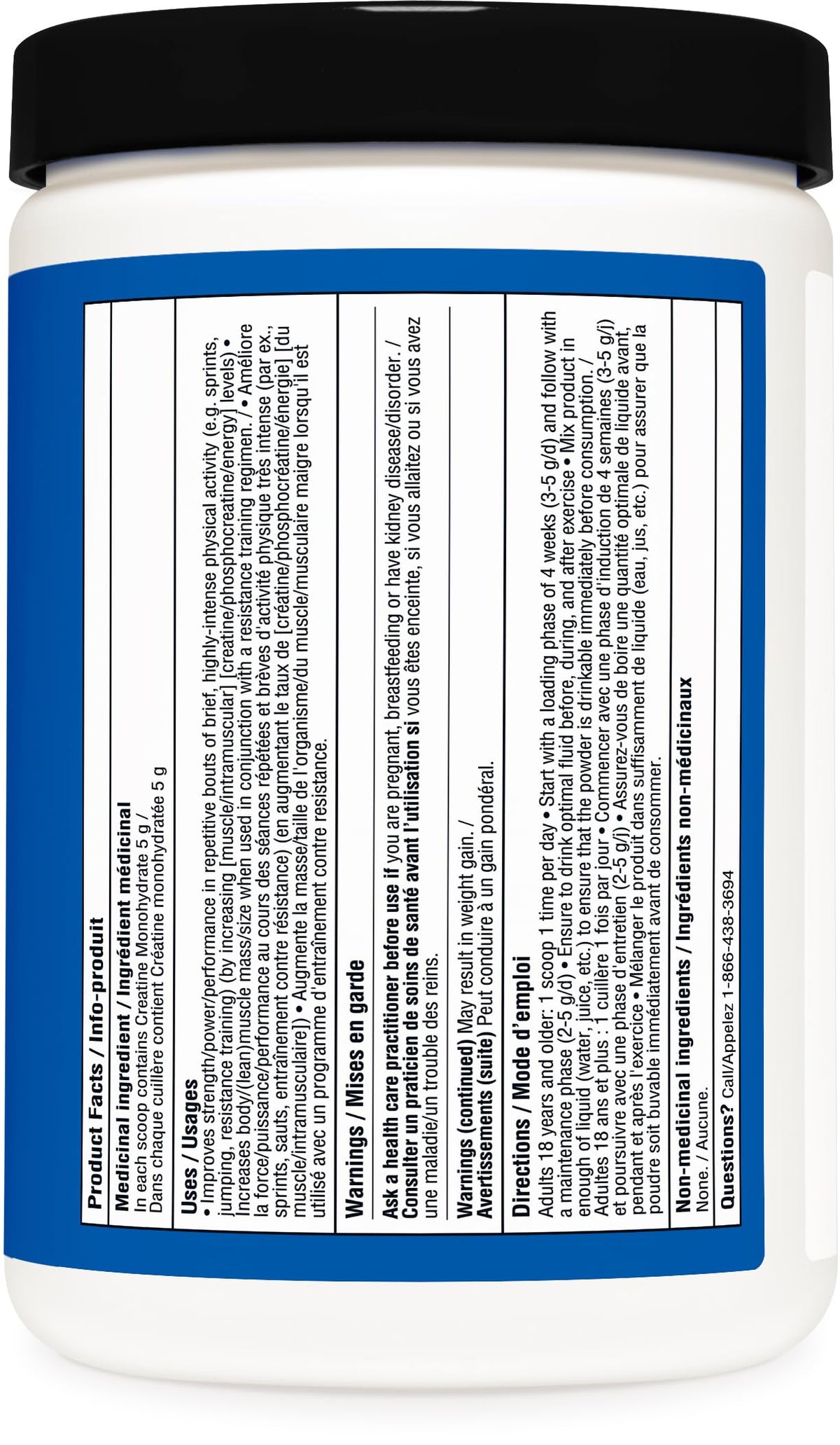 Nutricost Creatine Monohydrate Micronized Powder 500G, 5000mg Per Serv (5g) - 100 Servings, 17.9 Oz π All In One Marketplace Canada