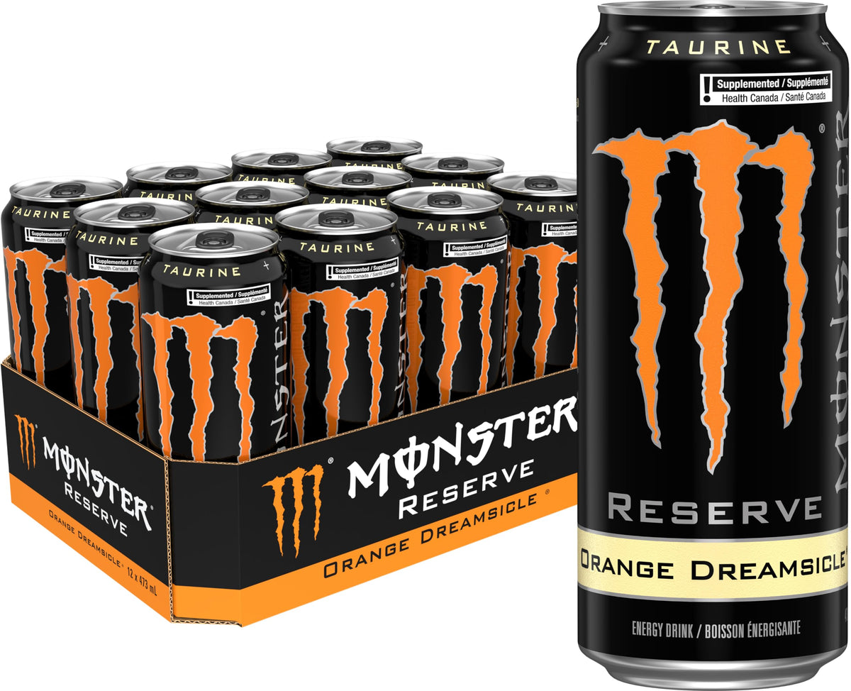 MONSTER ENERGY Reserve, Orange Dreamsicle, 473 mL Cans (12 Pack) β Energy Drink π All In One Marketplace Canada