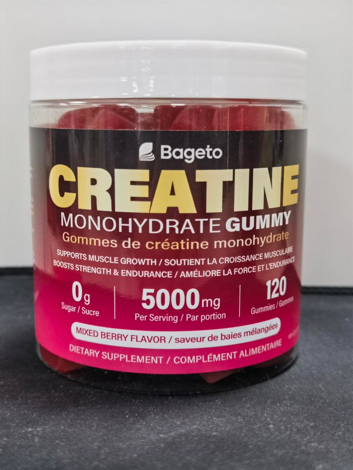 Creatine Monohydrate Gummies 5000mg for Men & Women, Gomitas de 5g Creatine Monohydrate,120 Pre Workout Gummies for Muscle Strength, Mixedberry (Pack of 1) ๐ All In One Marketplace Canada
