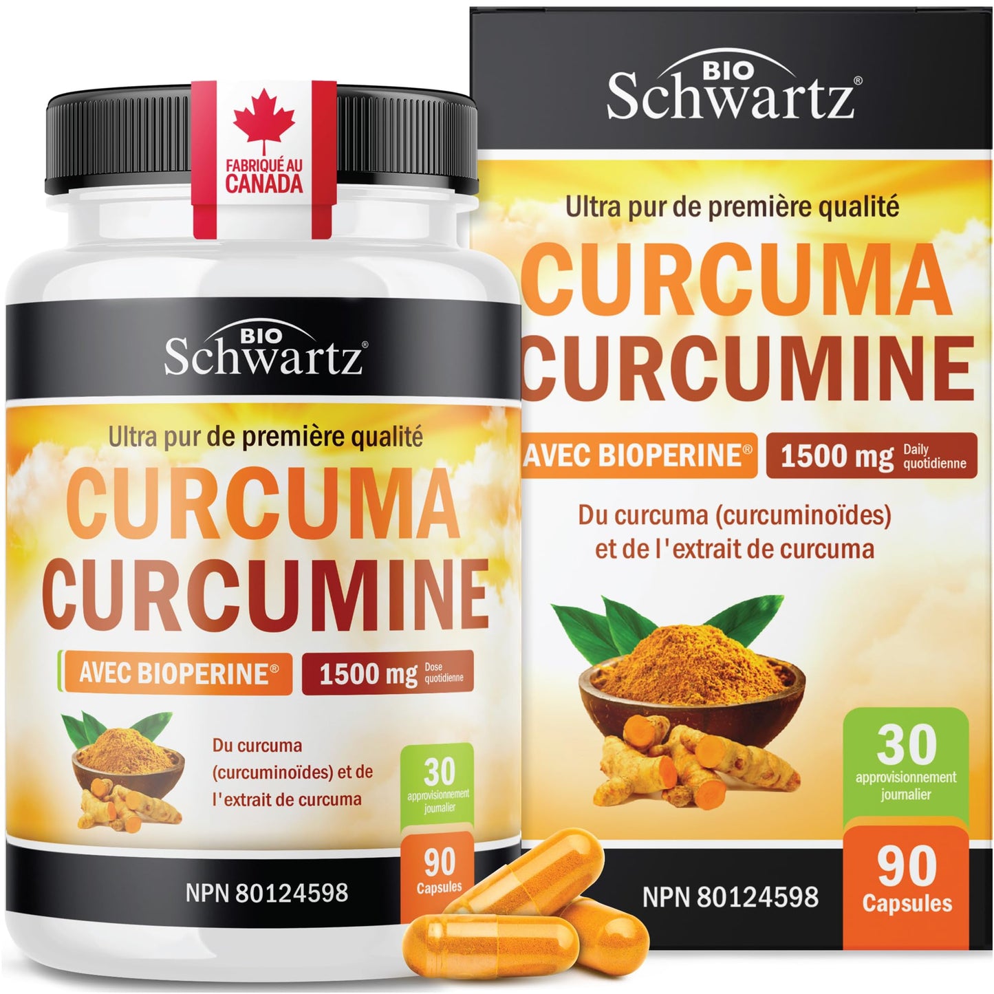 Turmeric Curcumin 1500mg | Turmeric Supplements + Black Pepper | Joint Pain Relief & Anti Inflammatory Pills | High Potency Curcumin Supplements with Black Pepper | Non-GMO, Gluten-Free | 90 Ct ๐ All In One Marketplace Canada