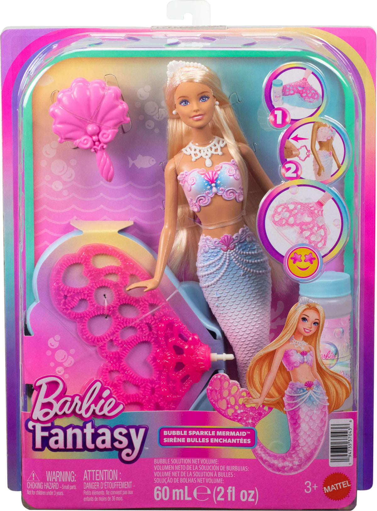 Barbie Bubble Sparkle Mermaid Doll Including Color Streaked Hair ๐ All In One Marketplace Canada