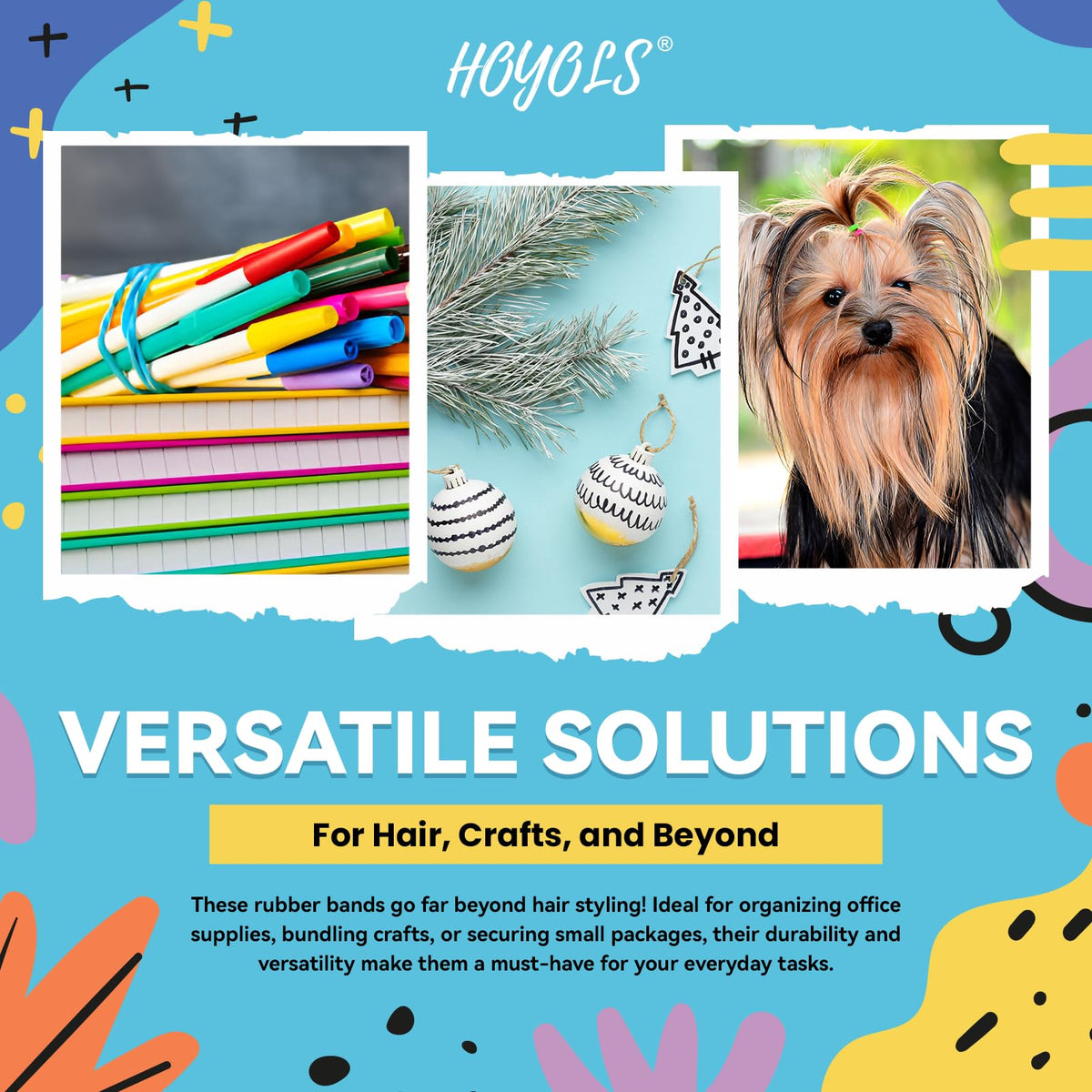 HOYOLS Baby Hair Ties Rubber Bands for Toddler Infants Kids Girls Thin Small Hair Elastics TPU 1500 Piece Pack π All In One Marketplace Canada