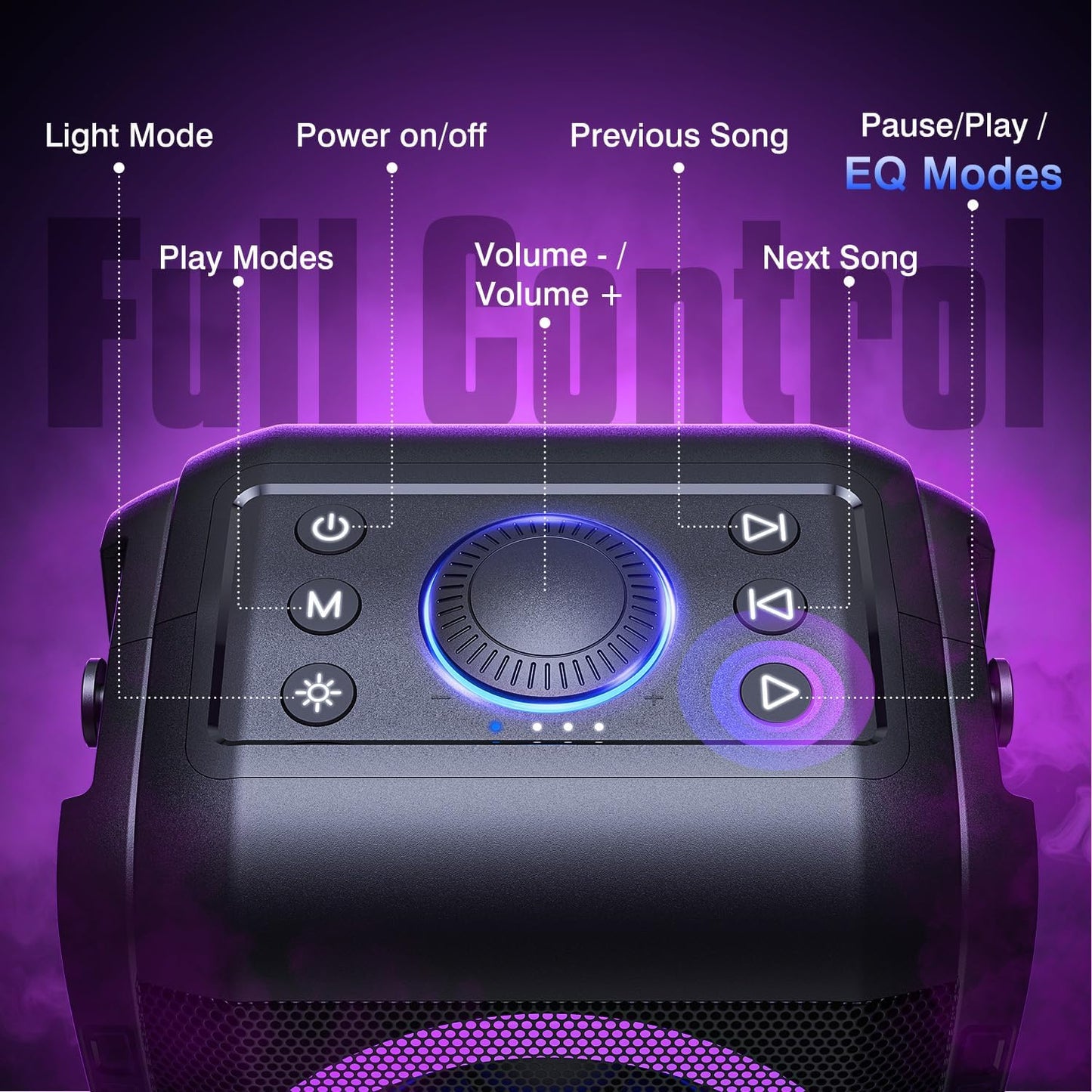 W-KING Bluetooth Speaker Loud, 180W Peak Party Portable Outdoor Haut Parleur Speaker Wireless Boom Box/4 Drivers(2 * 4.04โโ Woofer)-80W Deep Bass Tube, Huge 115dB Sound, Lights/IPX5/EQ/24H/USB/TF/AUX ๐ All In One Marketplace Canada
