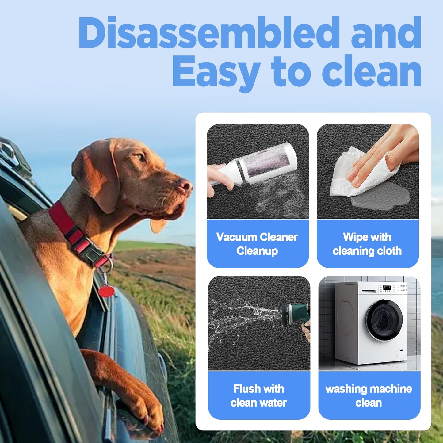 MYJAQI Back Seat Extender for Dogs, Waterproof Dog Car Seat Cover with Hard Bottom, Premium PU Leather, Anti-Scratch, Non-Slip, Easy to Clean, Supports Large Dogs Up to 400 lbs ๐ All In One Marketplace Canada