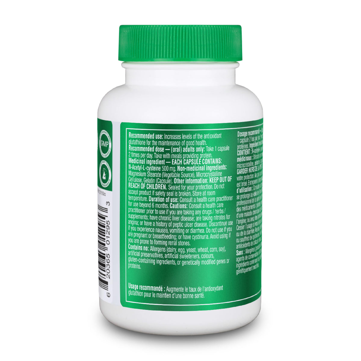 Organika Canadian-Made NAC (N-Acetyl-L-Cysteine) 500mg- Supports Antioxidant Glutathione Levels, Immune System Support, Liver and Detox Support- 90 caps ๐ All In One Marketplace Canada