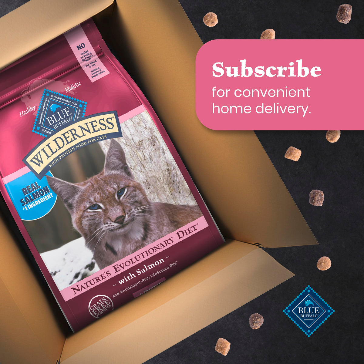 Blue Buffalo Wilderness with Salmon Natural High-Protein Grain-Free Dry Food for Adult Cats, Real Salmon First, Antioxidant-Rich LifeSource Bits Support Immunity, Promotes Strong Muscles,11 lbs. ๐ All In One Marketplace Canada
